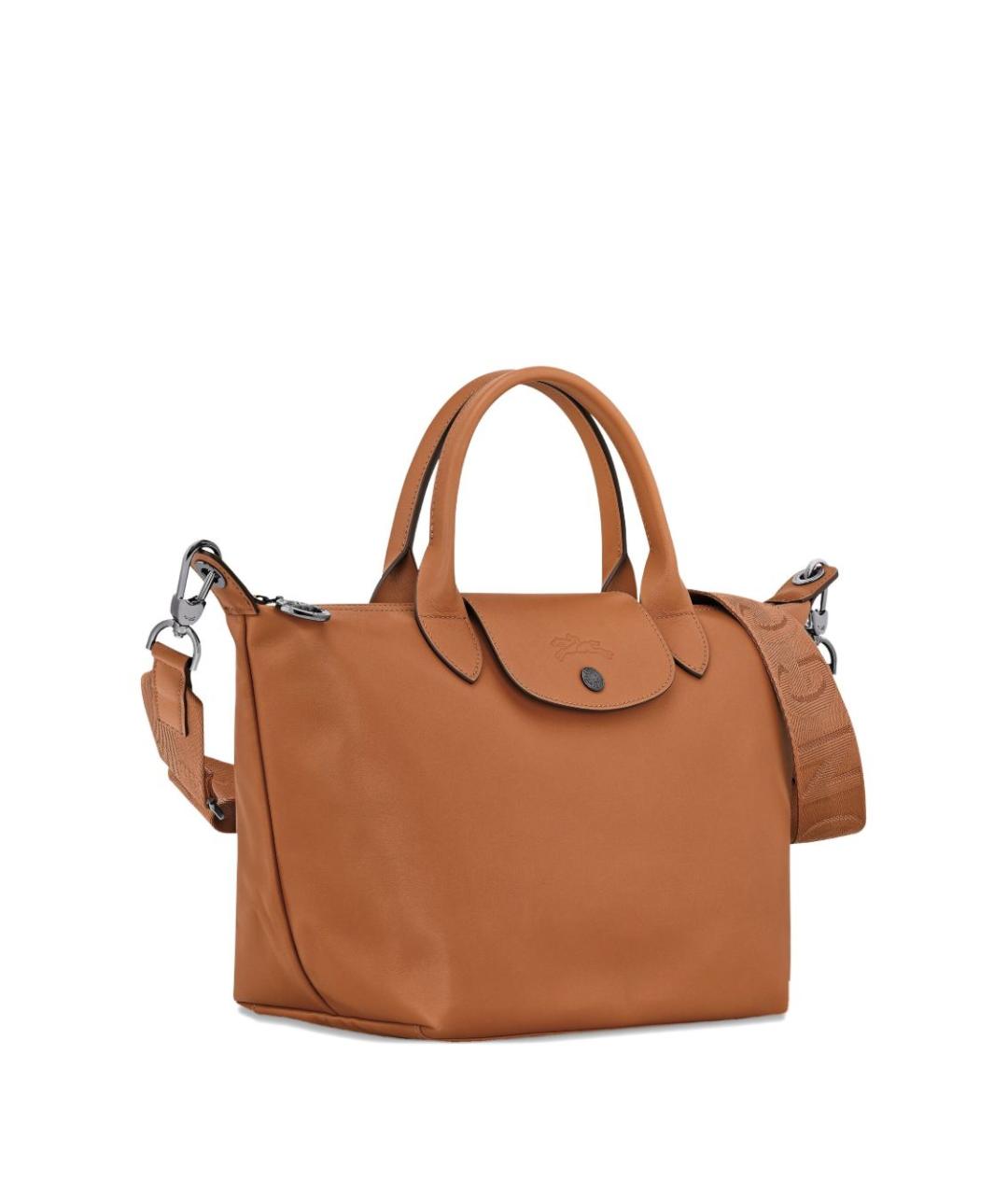 LONGCHAMP Коричневая кожаная сумка тоут, фото 3
