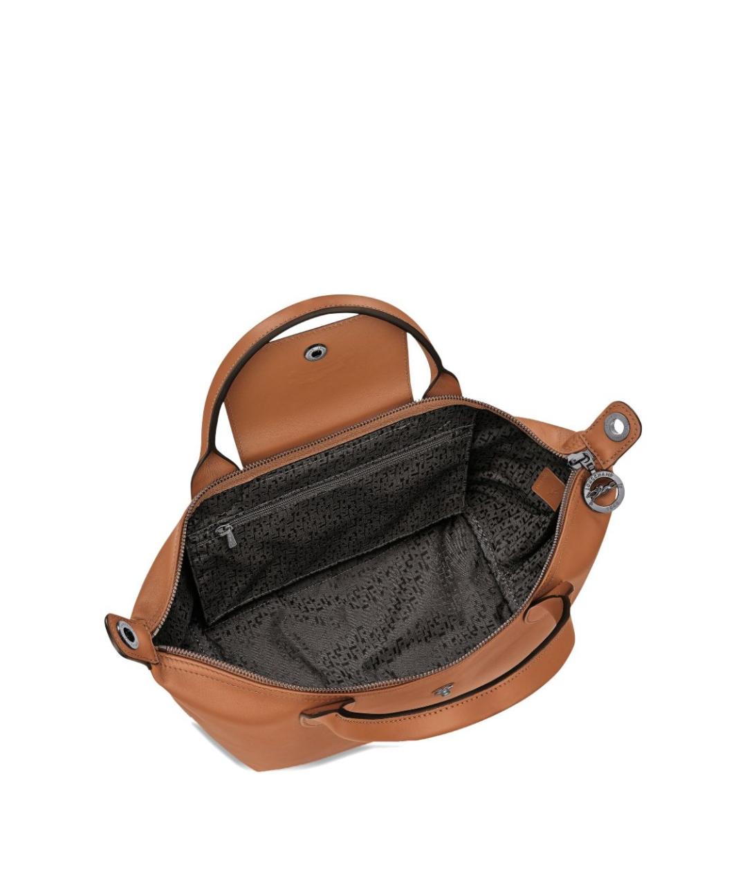 LONGCHAMP Коричневая кожаная сумка тоут, фото 5