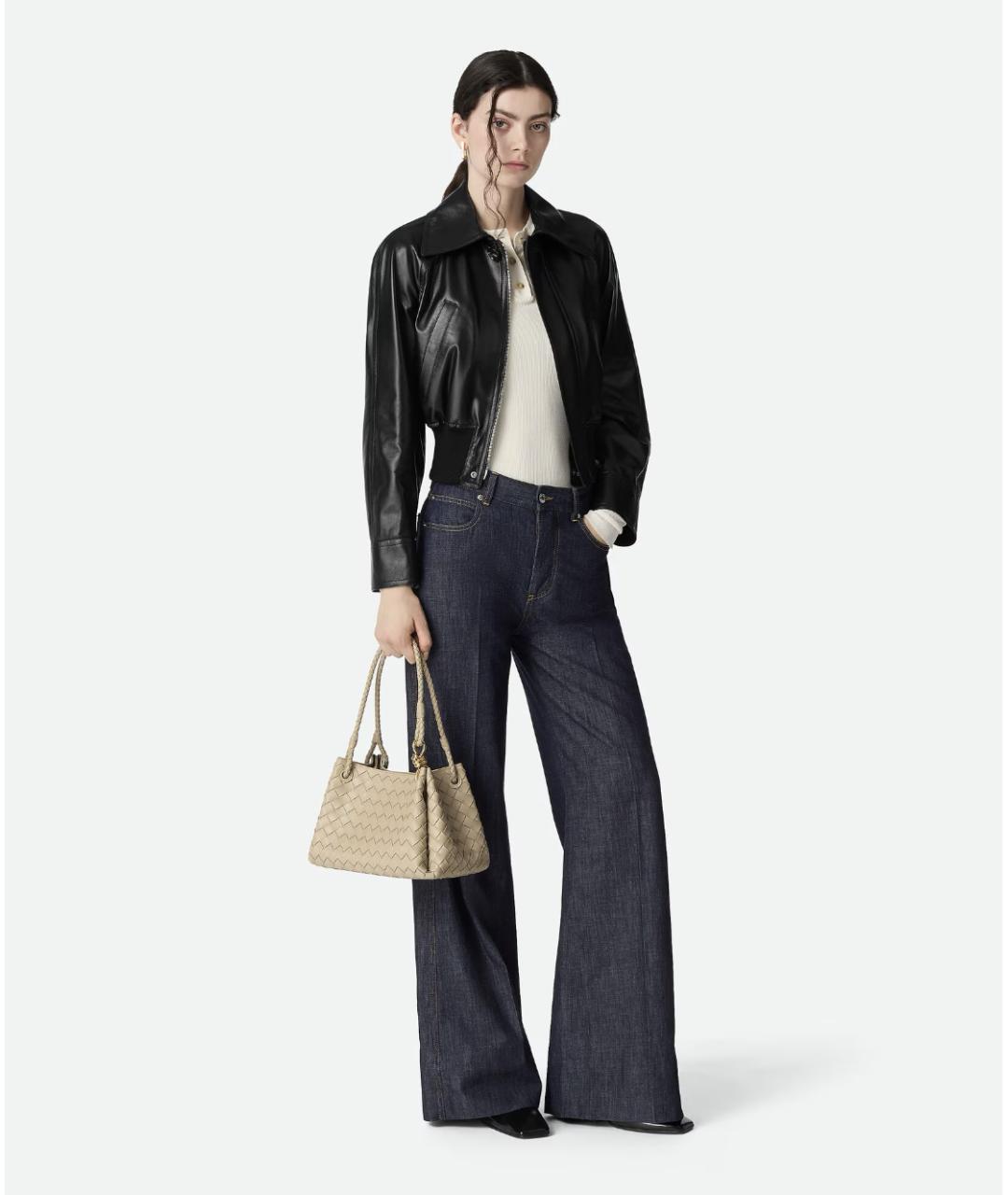 BOTTEGA VENETA Бежевая кожаная сумка через плечо, фото 6