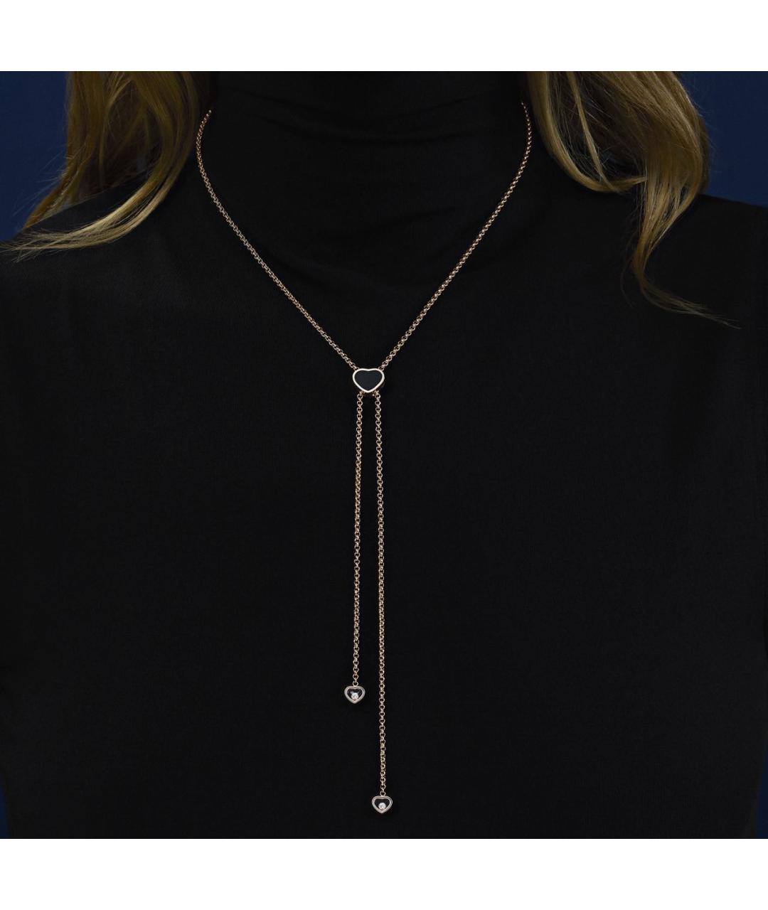 CHOPARD Желтое колье из розового золота, фото 5