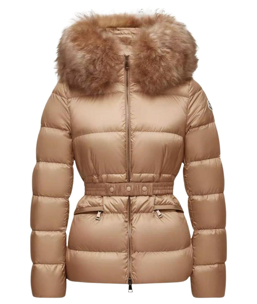 MONCLER Бежевый пуховик, фото 1