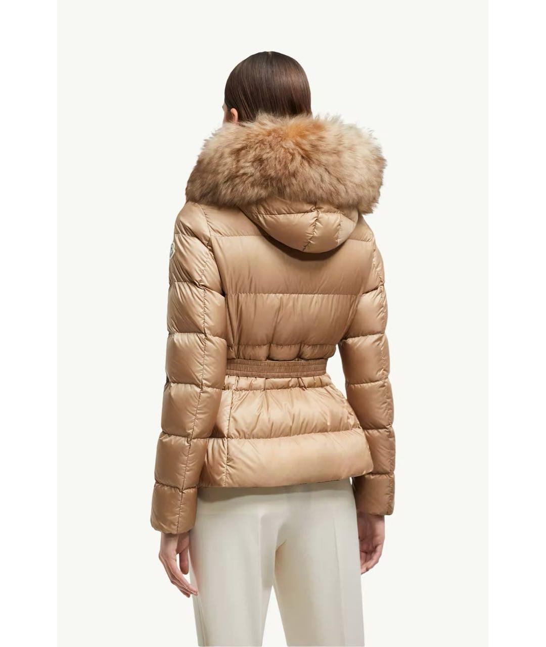 MONCLER Бежевый пуховик, фото 3