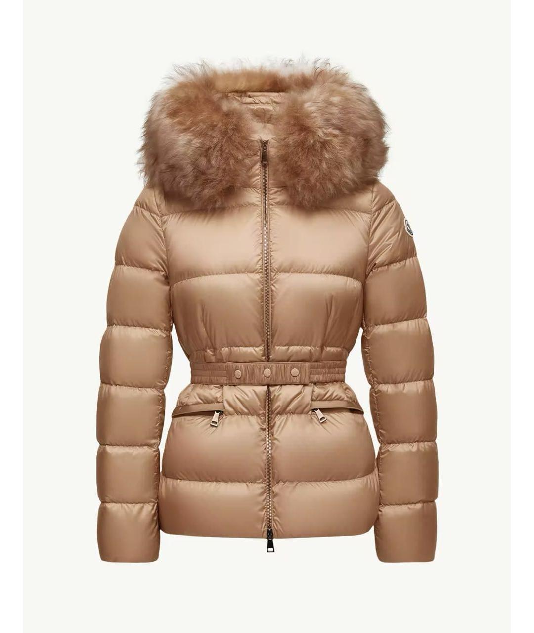 MONCLER Бежевый пуховик, фото 6