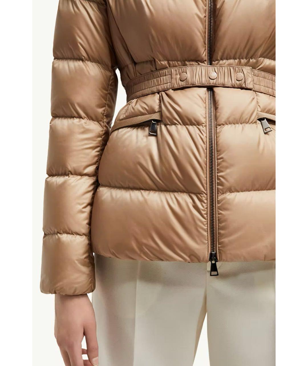 MONCLER Бежевый пуховик, фото 4