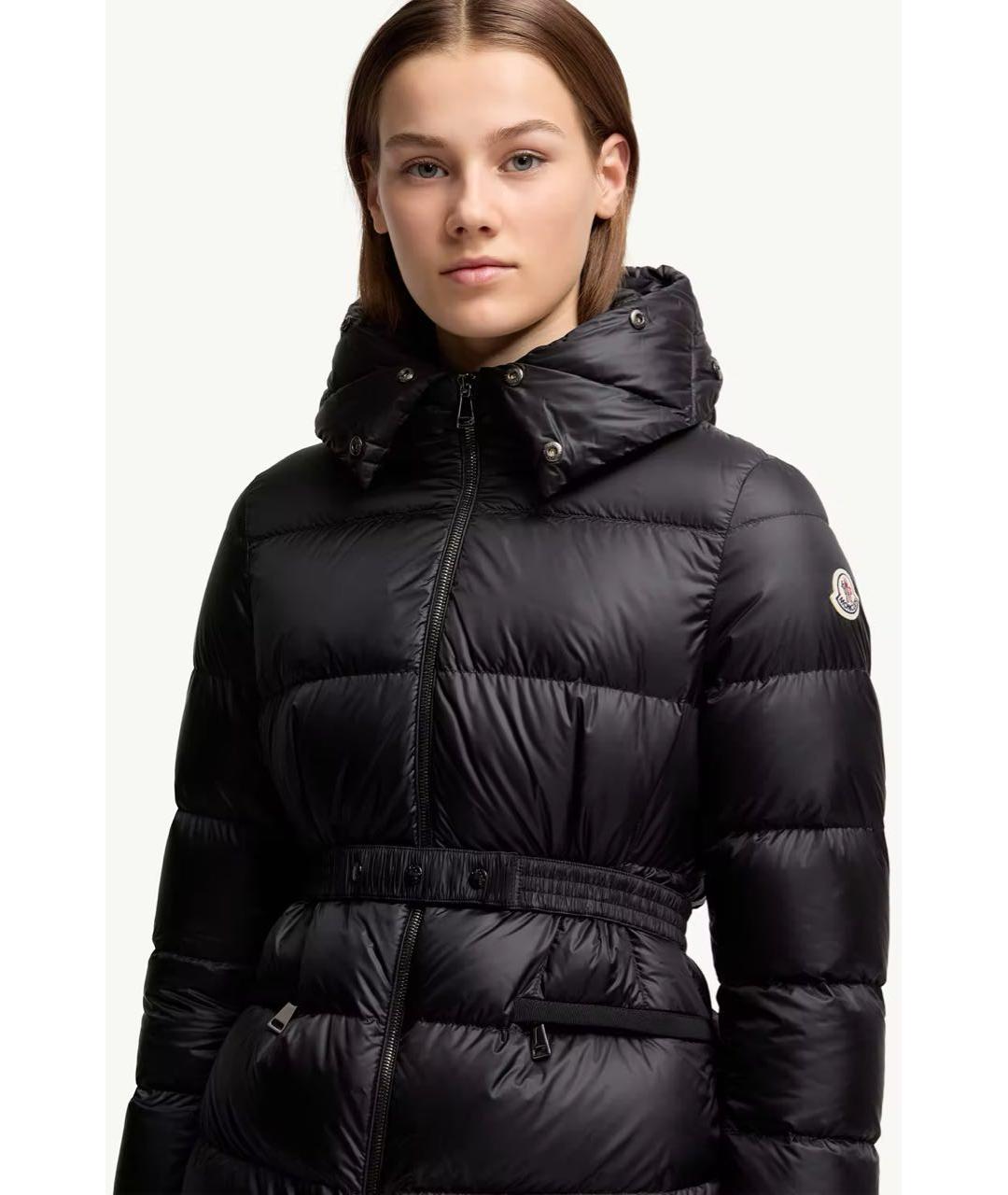 MONCLER Черный пуховик, фото 4