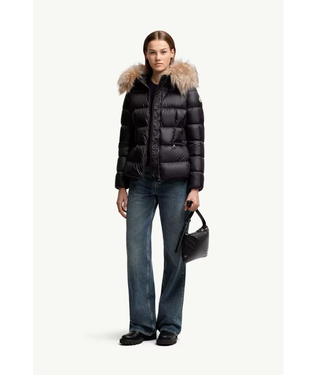 MONCLER Черный пуховик, фото 5
