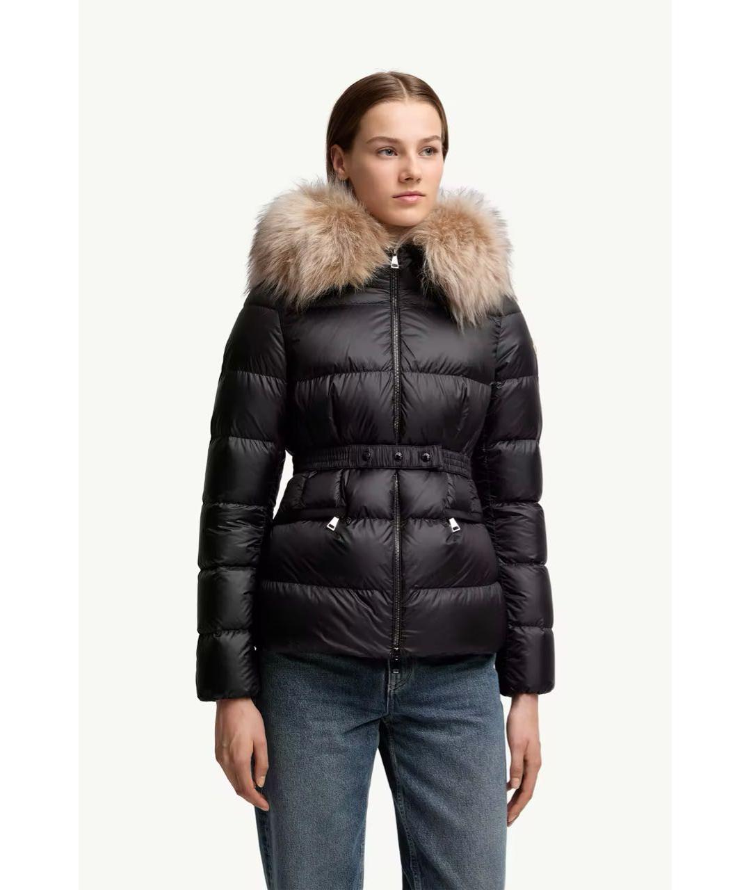 MONCLER Черный пуховик, фото 2