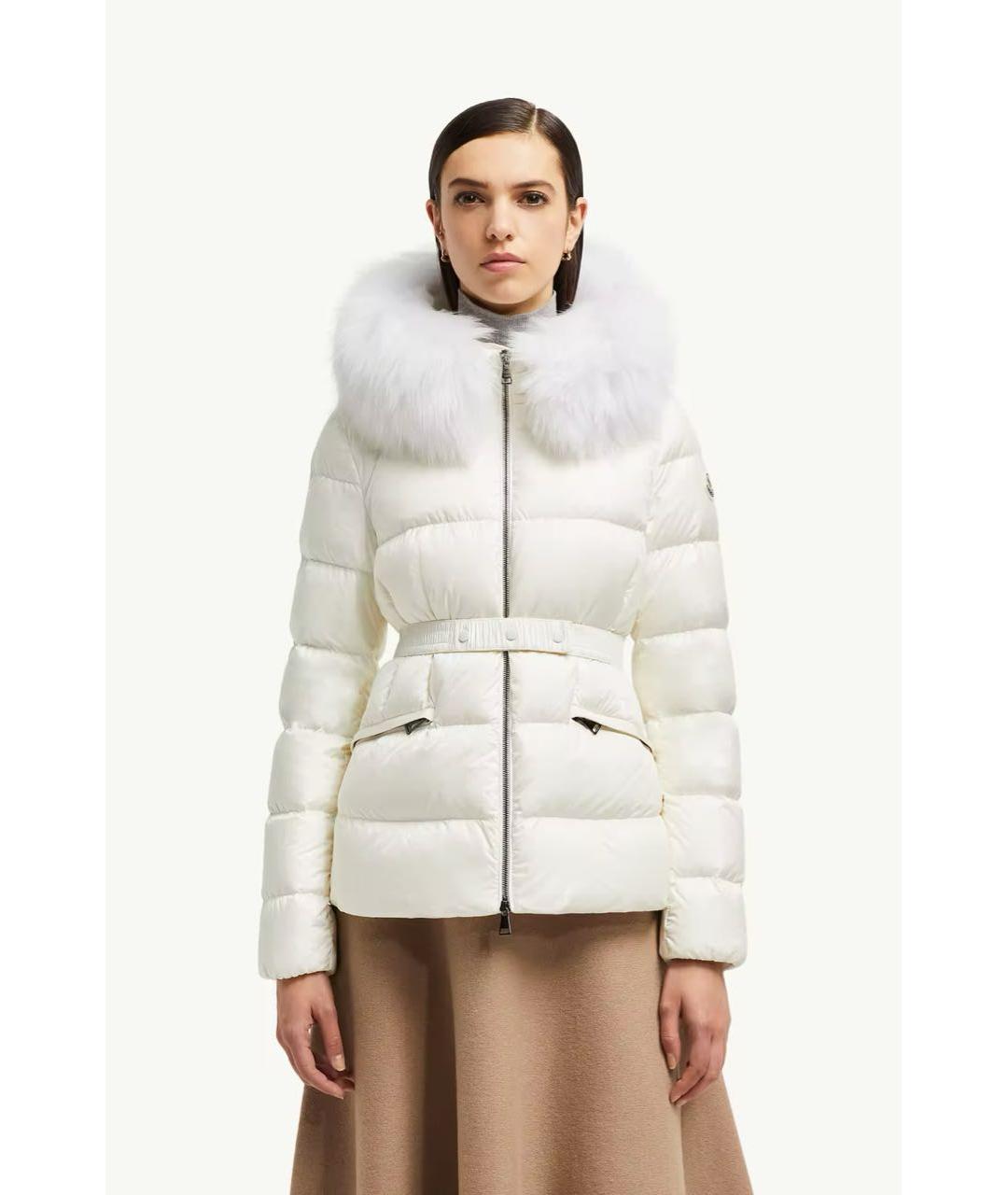 MONCLER Белый пуховик, фото 2