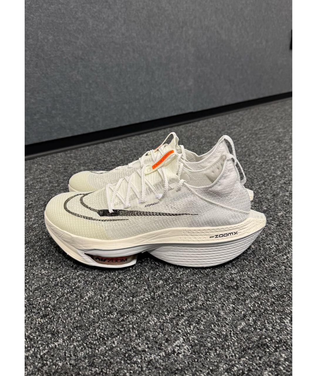 NIKE Белые текстильные низкие кроссовки / кеды, фото 5