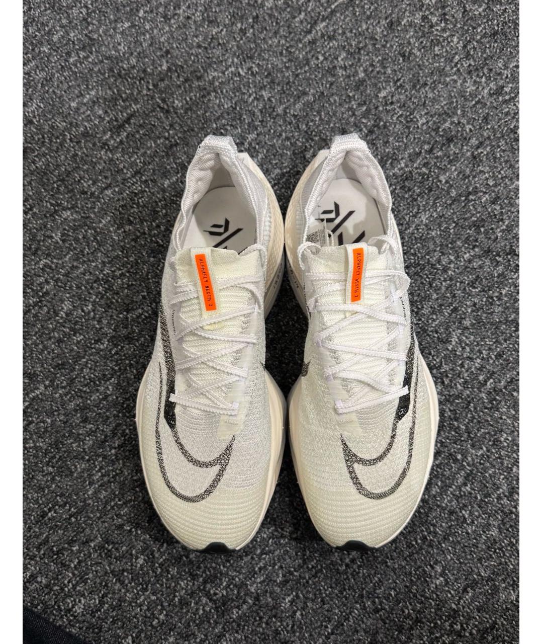 NIKE Белые текстильные низкие кроссовки / кеды, фото 3