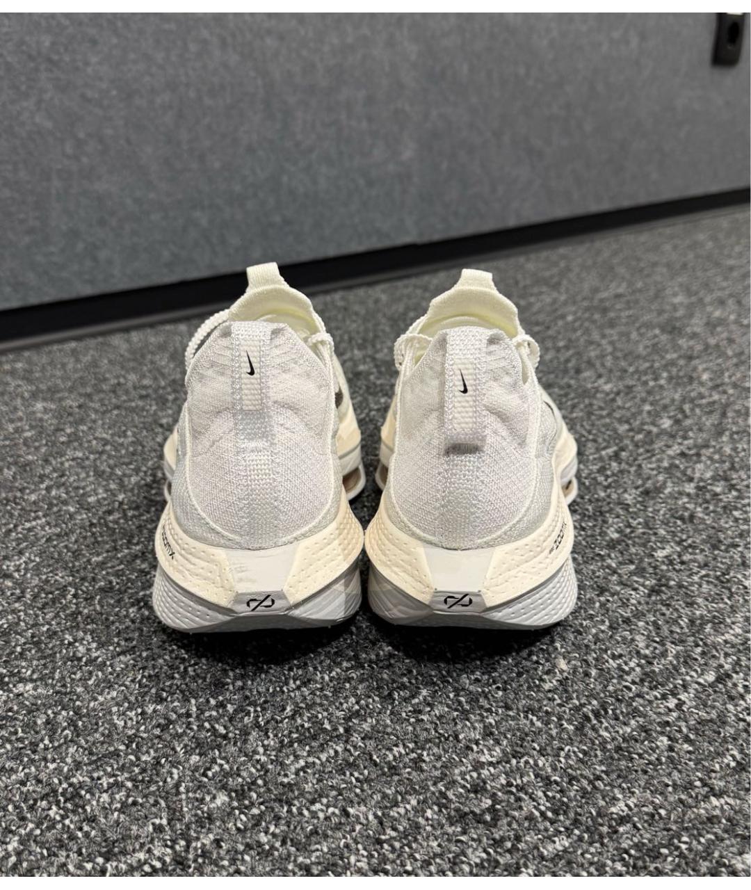 NIKE Белые текстильные низкие кроссовки / кеды, фото 4