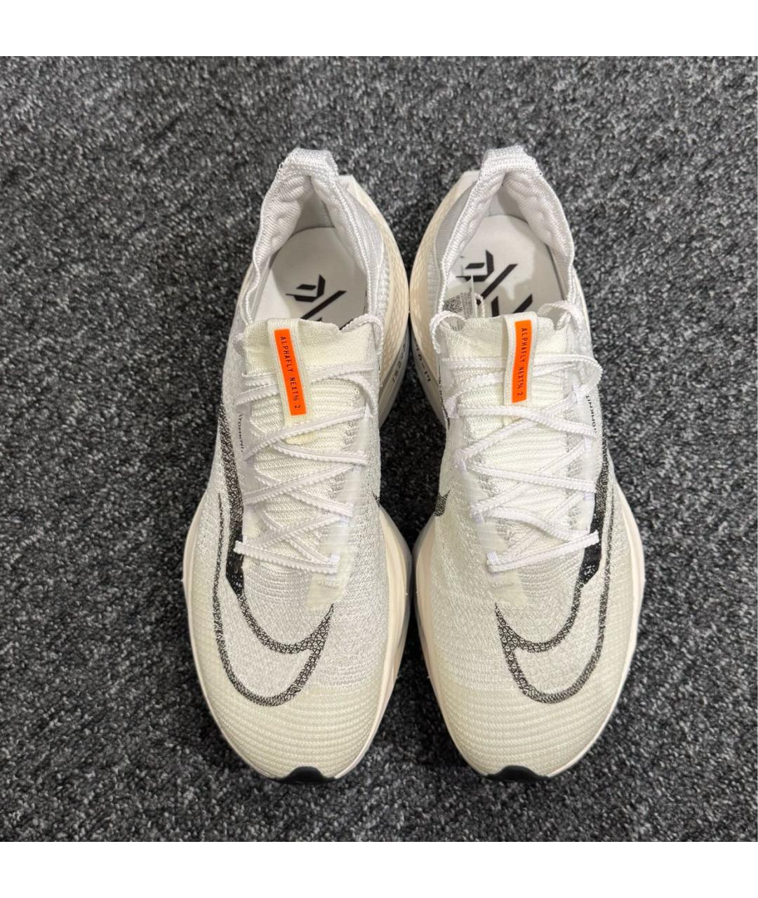 NIKE Белые текстильные низкие кроссовки / кеды, фото 2