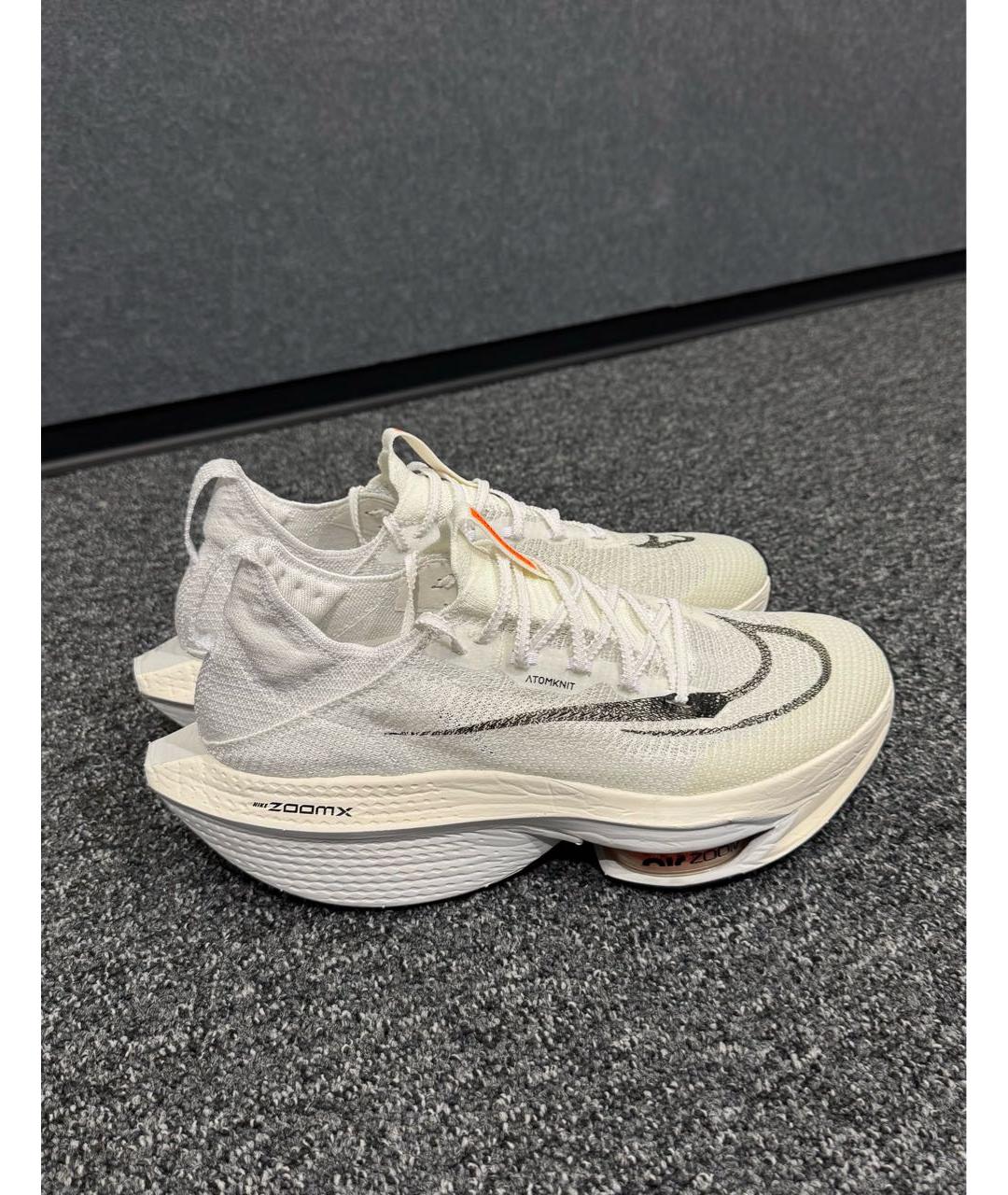 NIKE Белые текстильные низкие кроссовки / кеды, фото 6