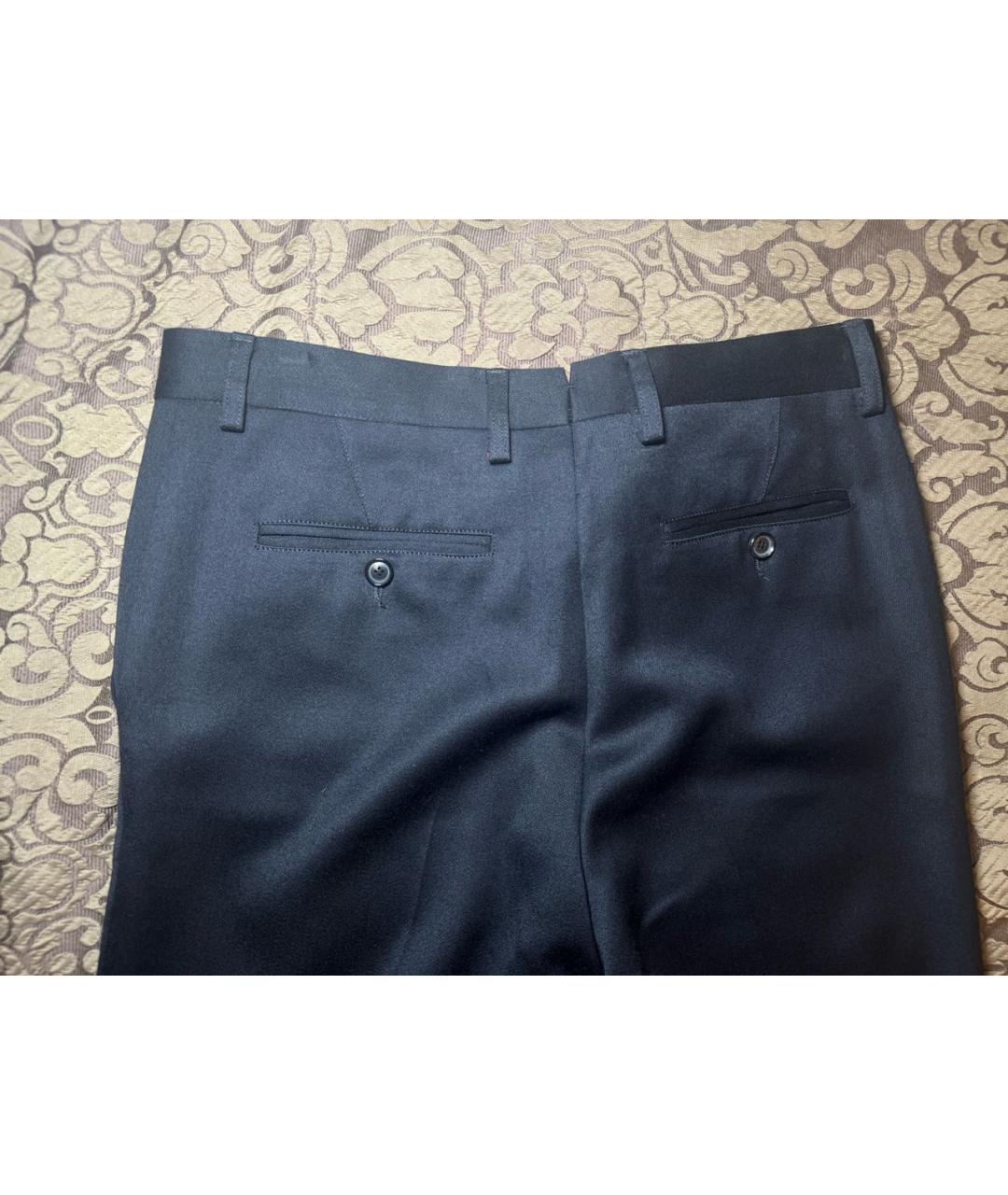 KITON Черные шерстяные брюки узкие, фото 7