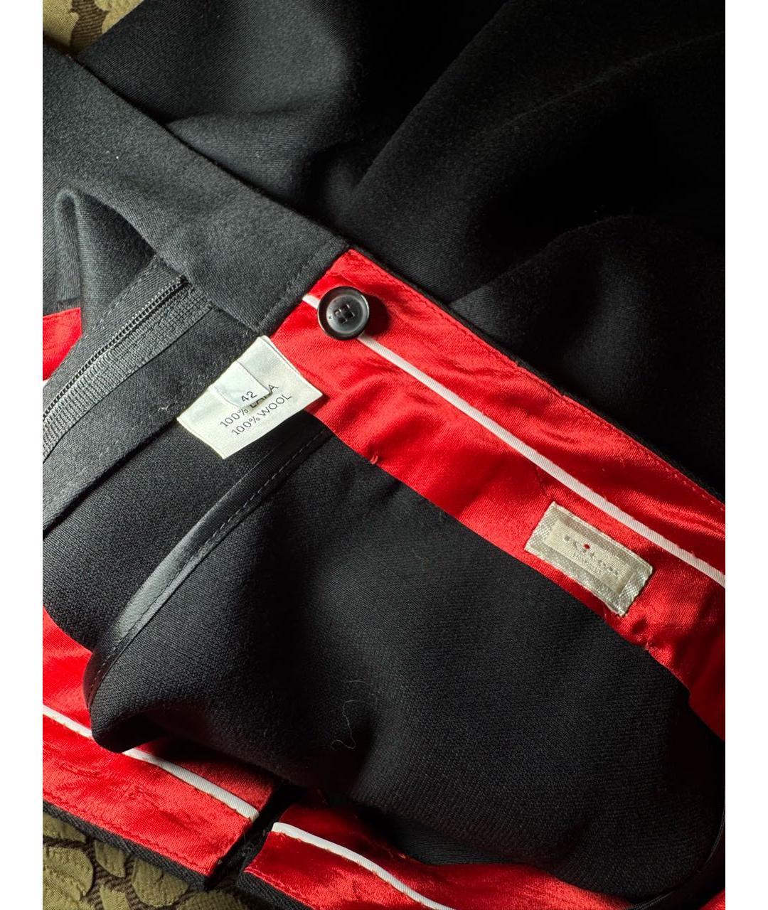 KITON Черные шерстяные брюки узкие, фото 4