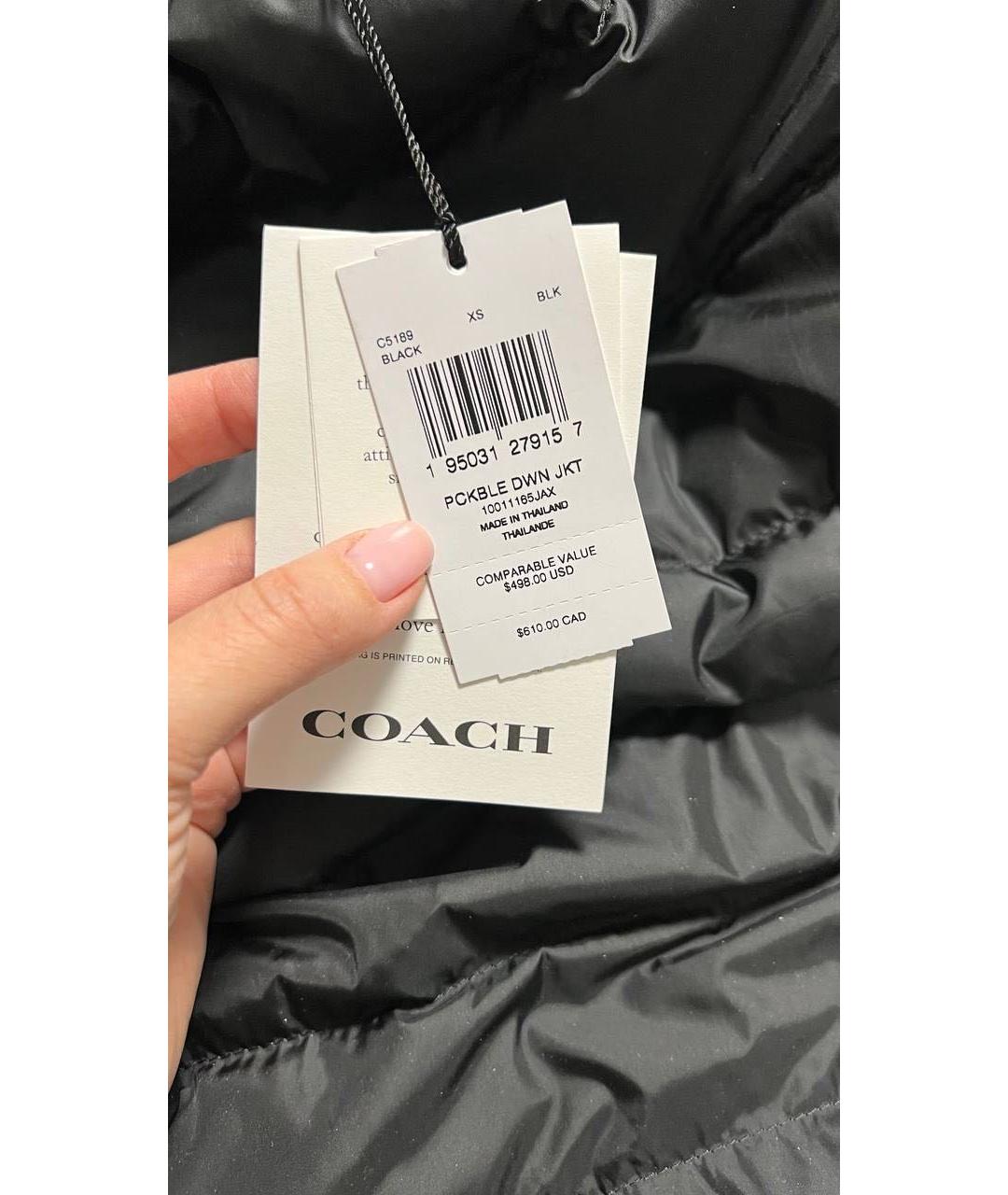 COACH Черная куртка, фото 3