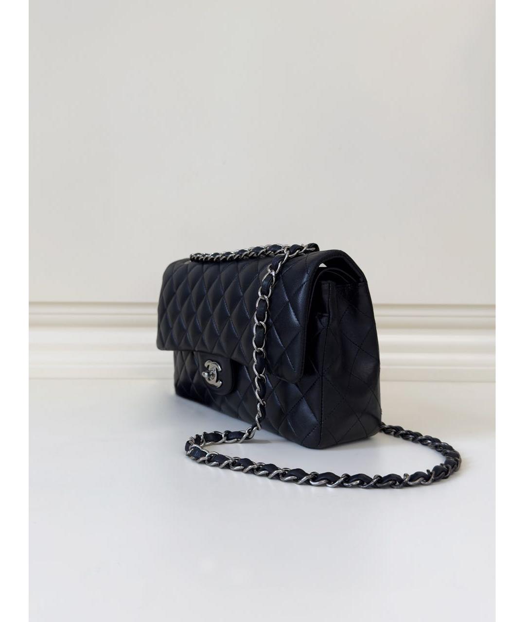 CHANEL Черная кожаная сумка через плечо, фото 4