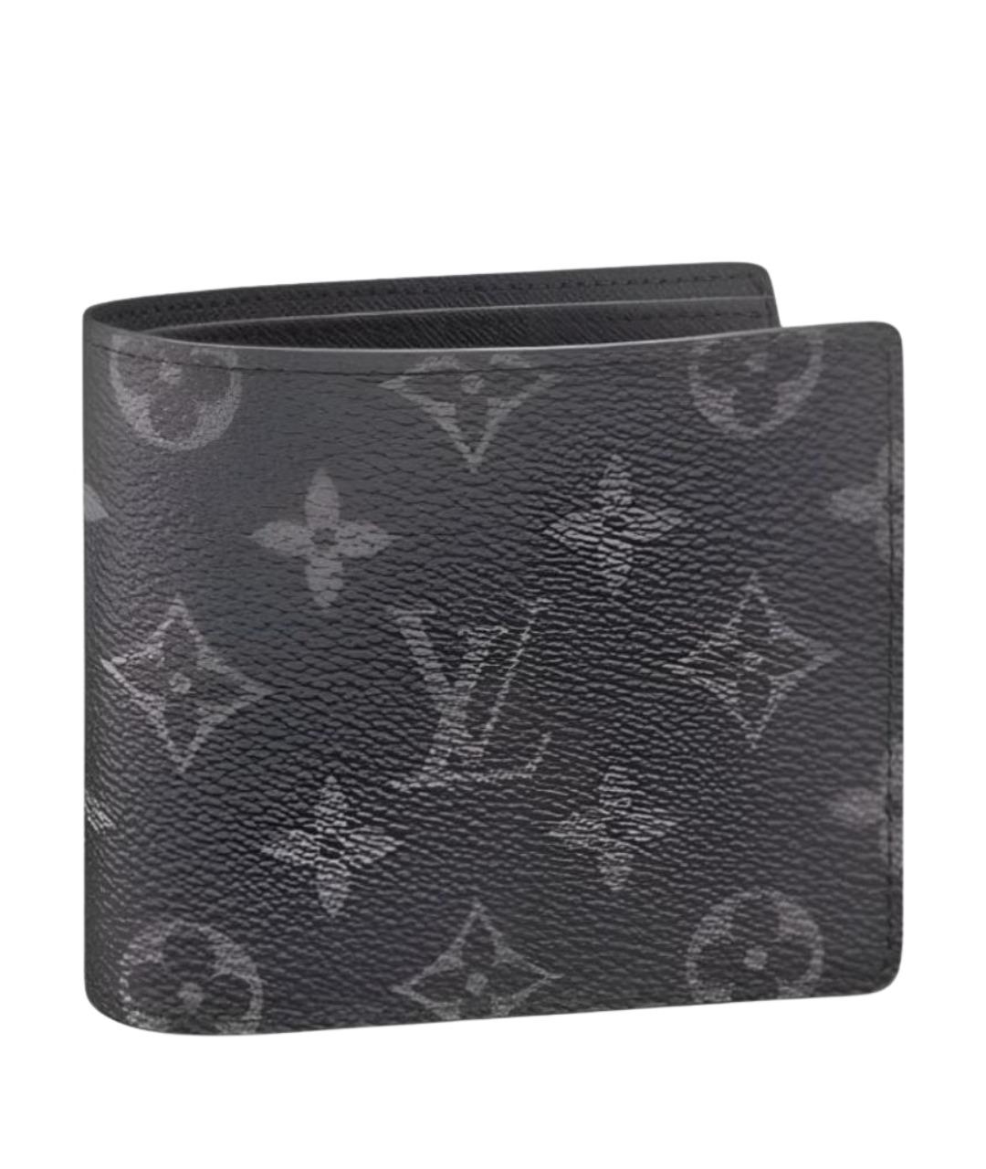 LOUIS VUITTON Черный кожаный кошелек, фото 1