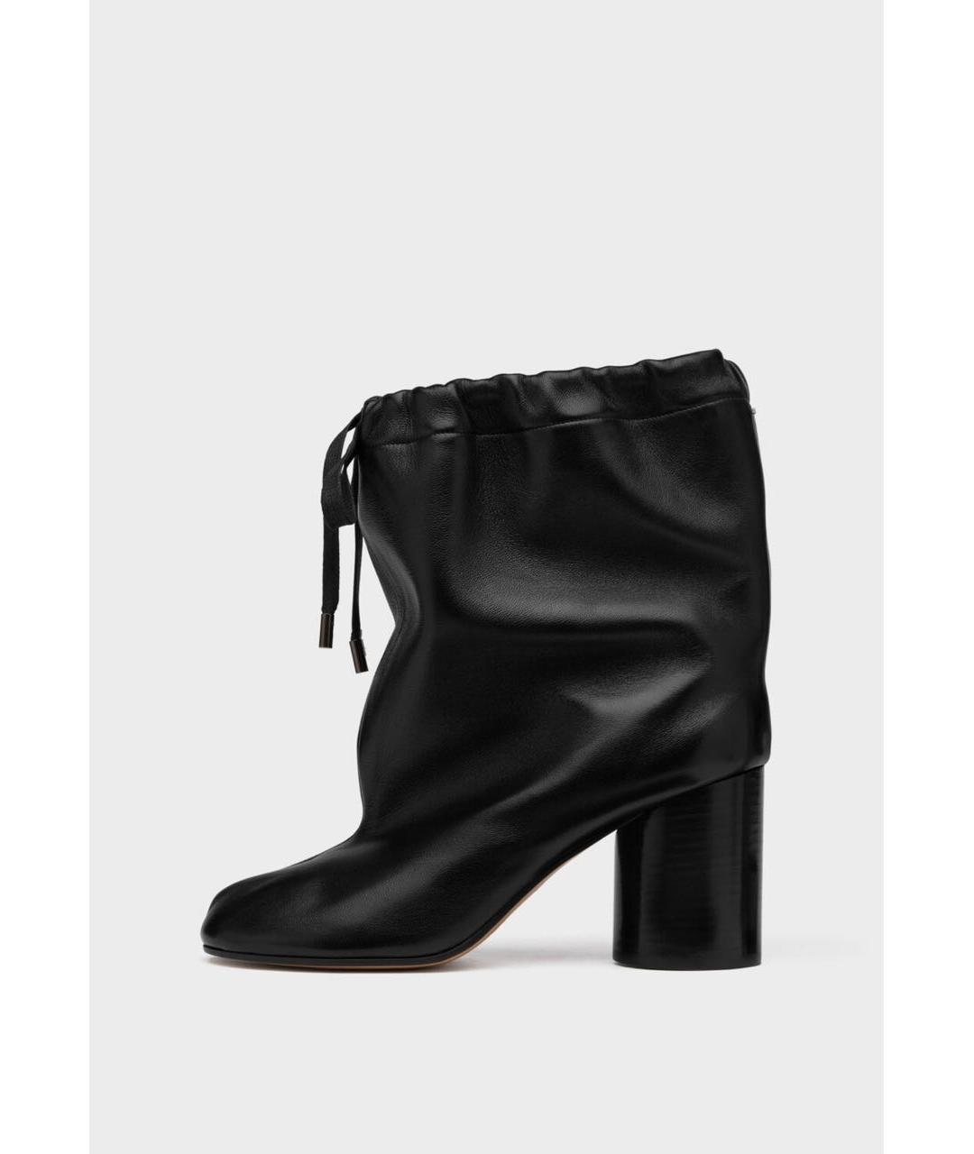 MAISON MARGIELA Черные кожаные ботильоны, фото 3