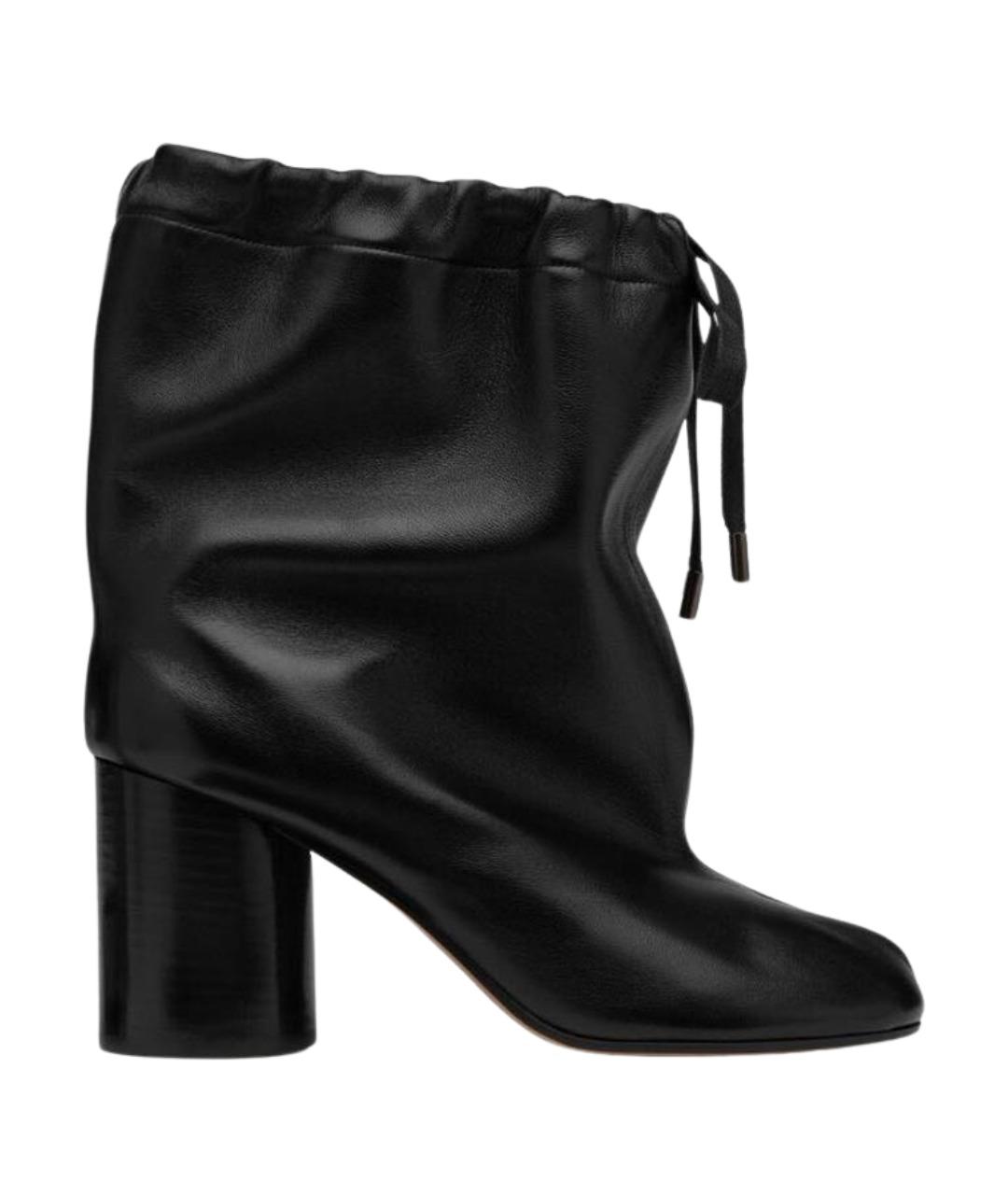 MAISON MARGIELA Черные кожаные ботильоны, фото 1
