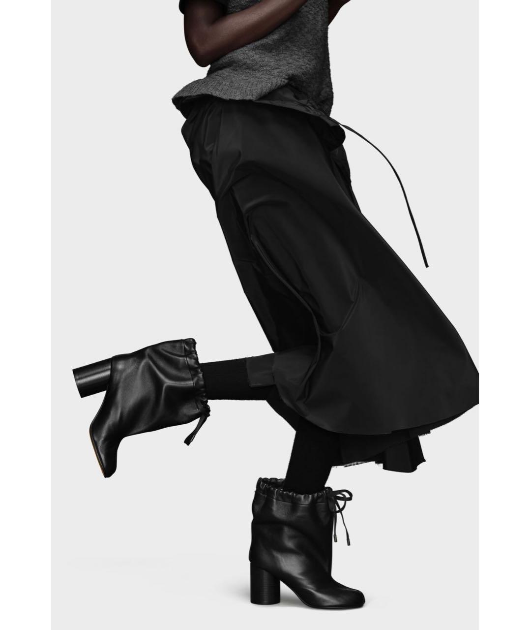 MAISON MARGIELA Черные кожаные ботильоны, фото 2