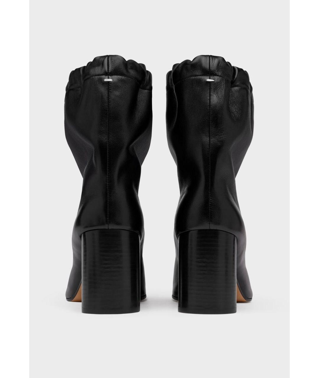 MAISON MARGIELA Черные кожаные ботильоны, фото 5