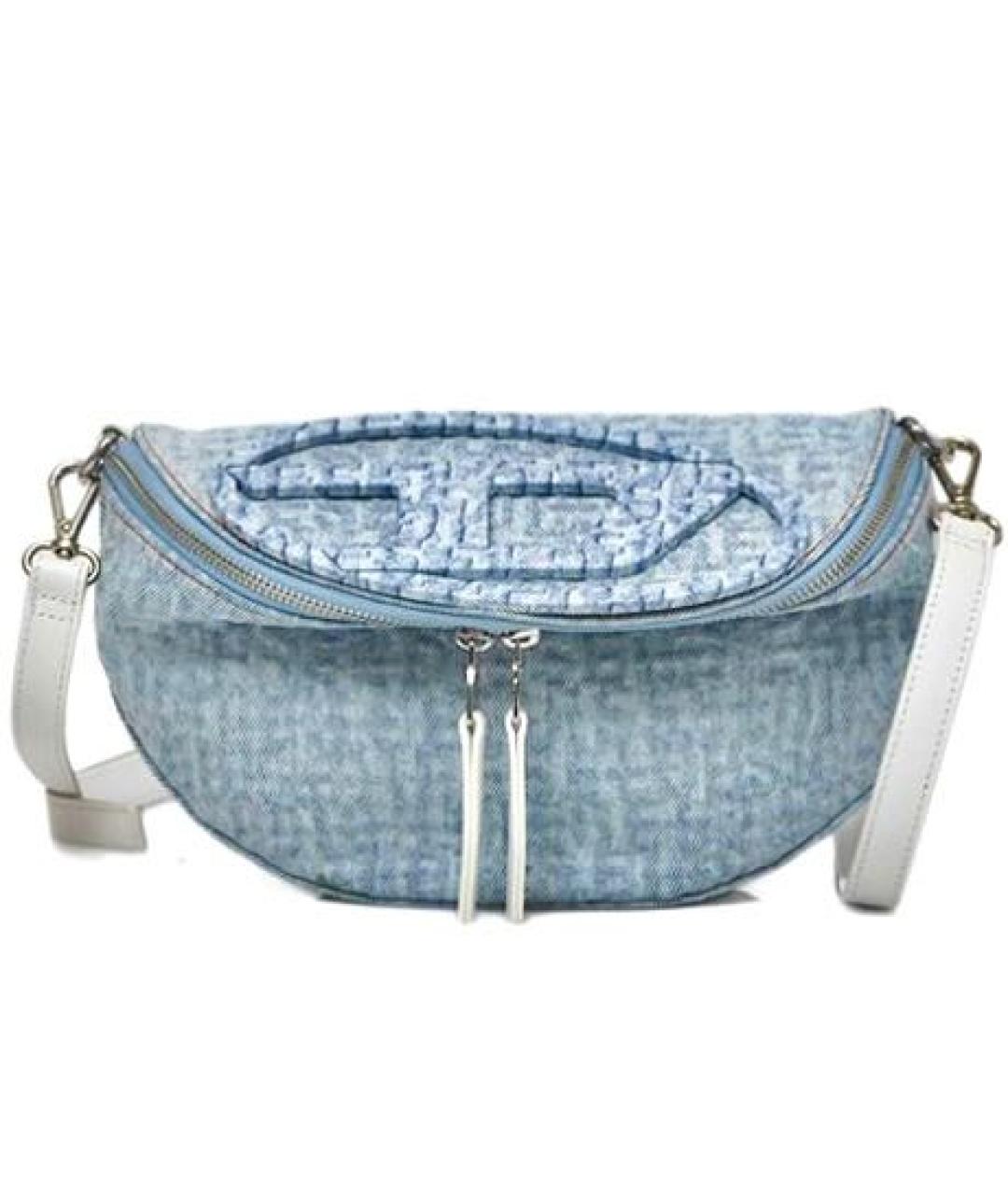 DIESEL Голубая деним сумка через плечо, фото 1