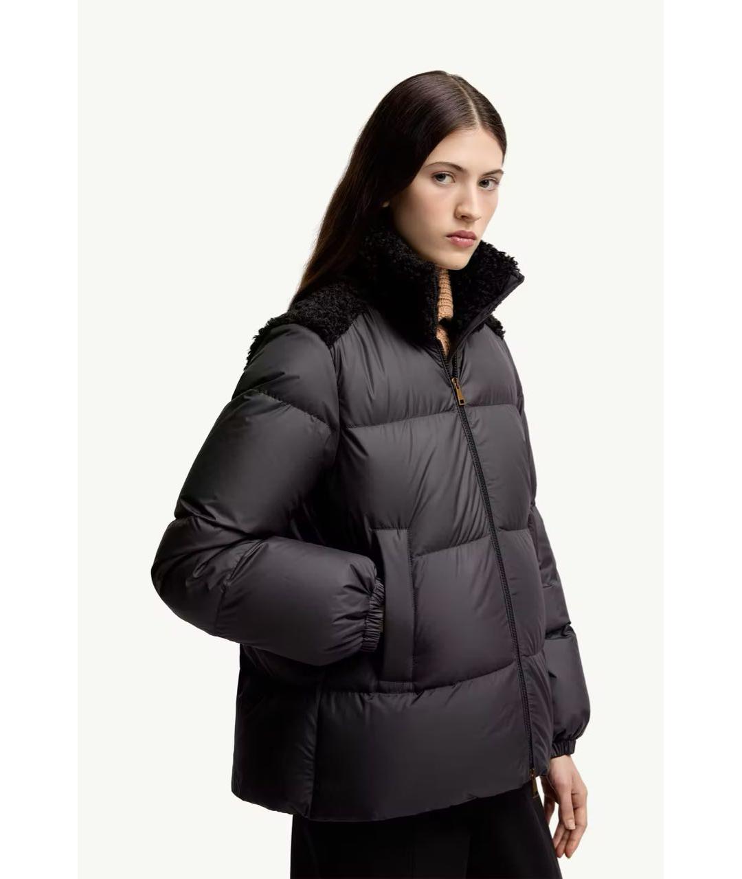 MONCLER Черный пуховик, фото 5
