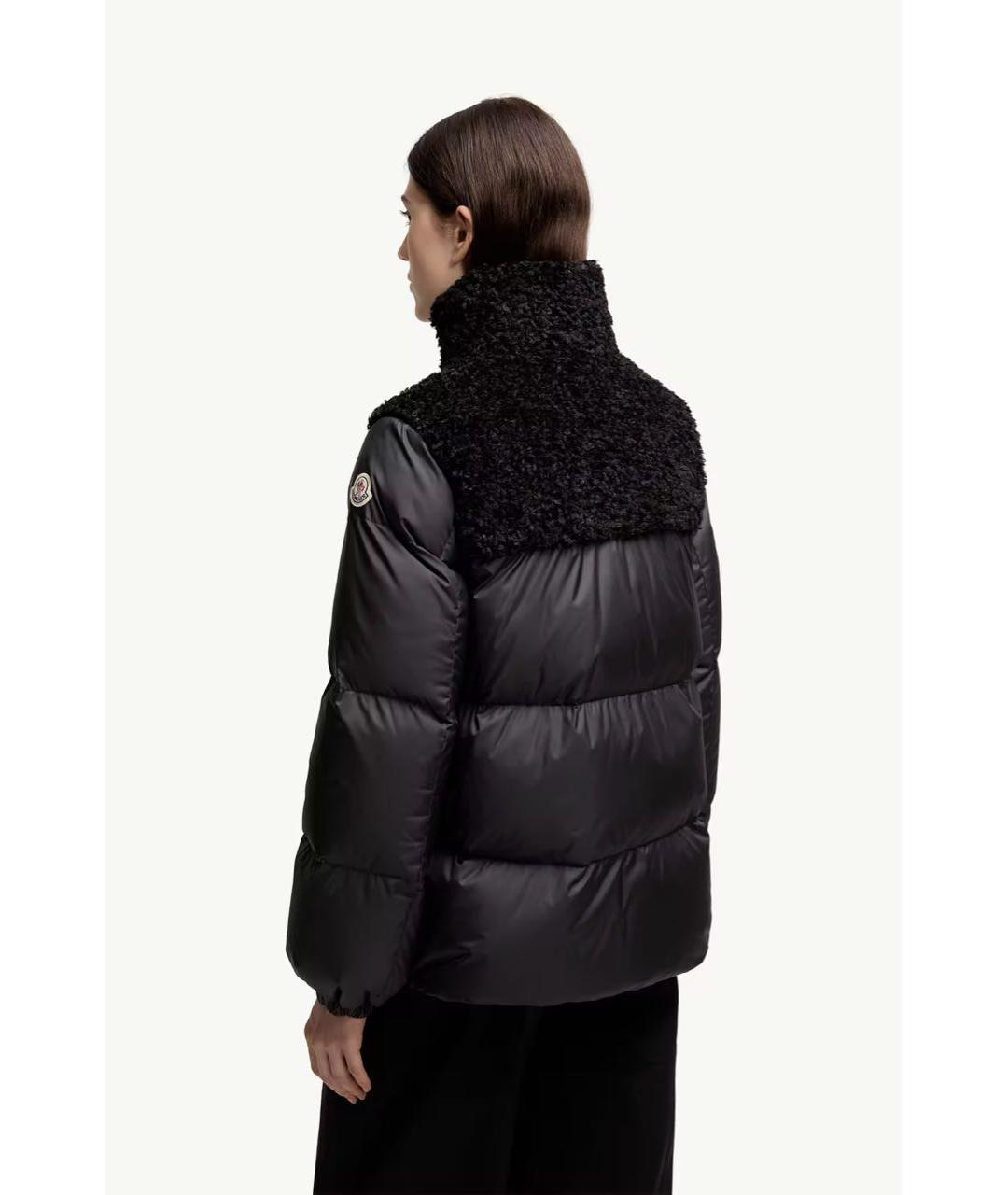 MONCLER Черный пуховик, фото 4