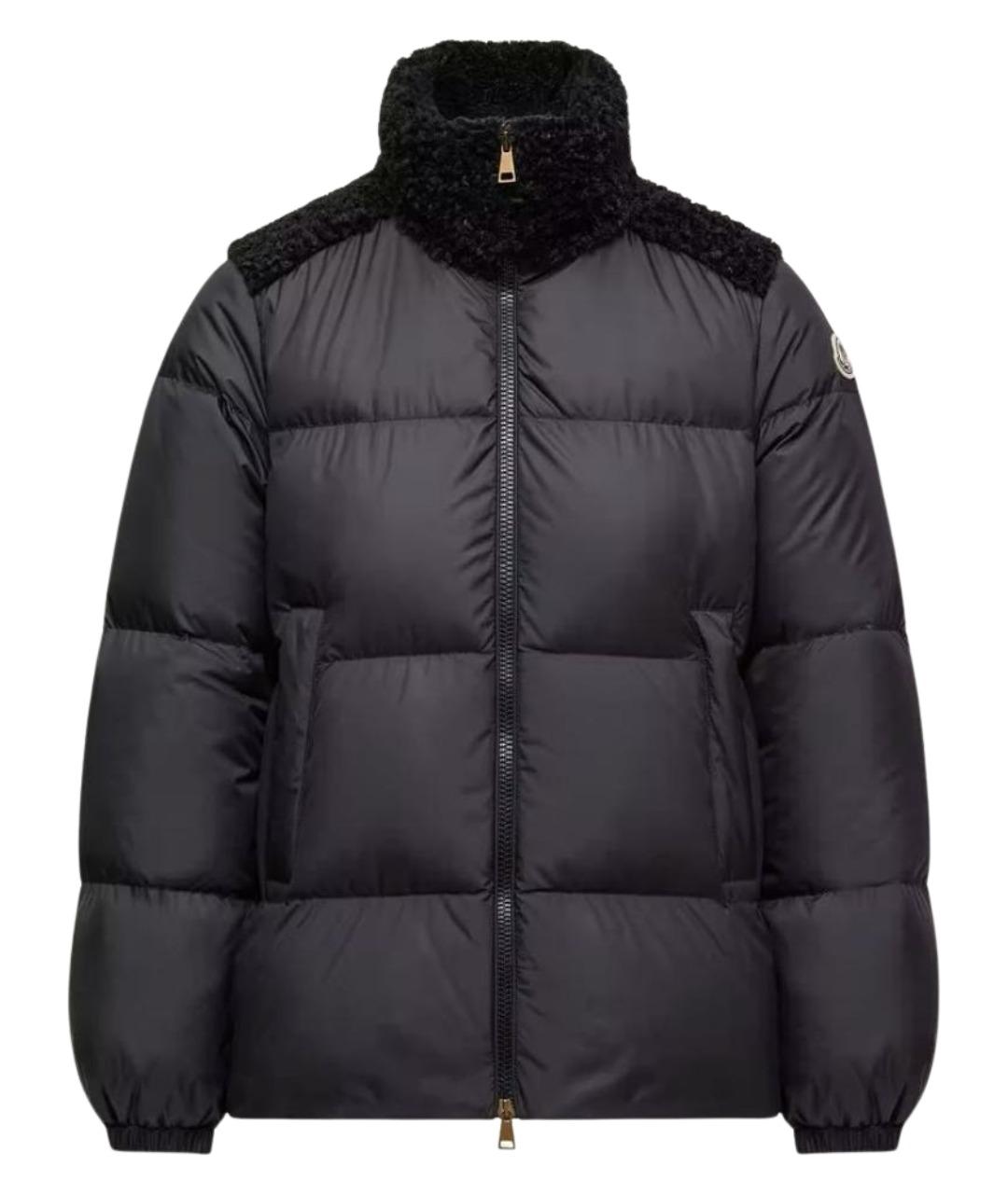 MONCLER Черный пуховик, фото 1