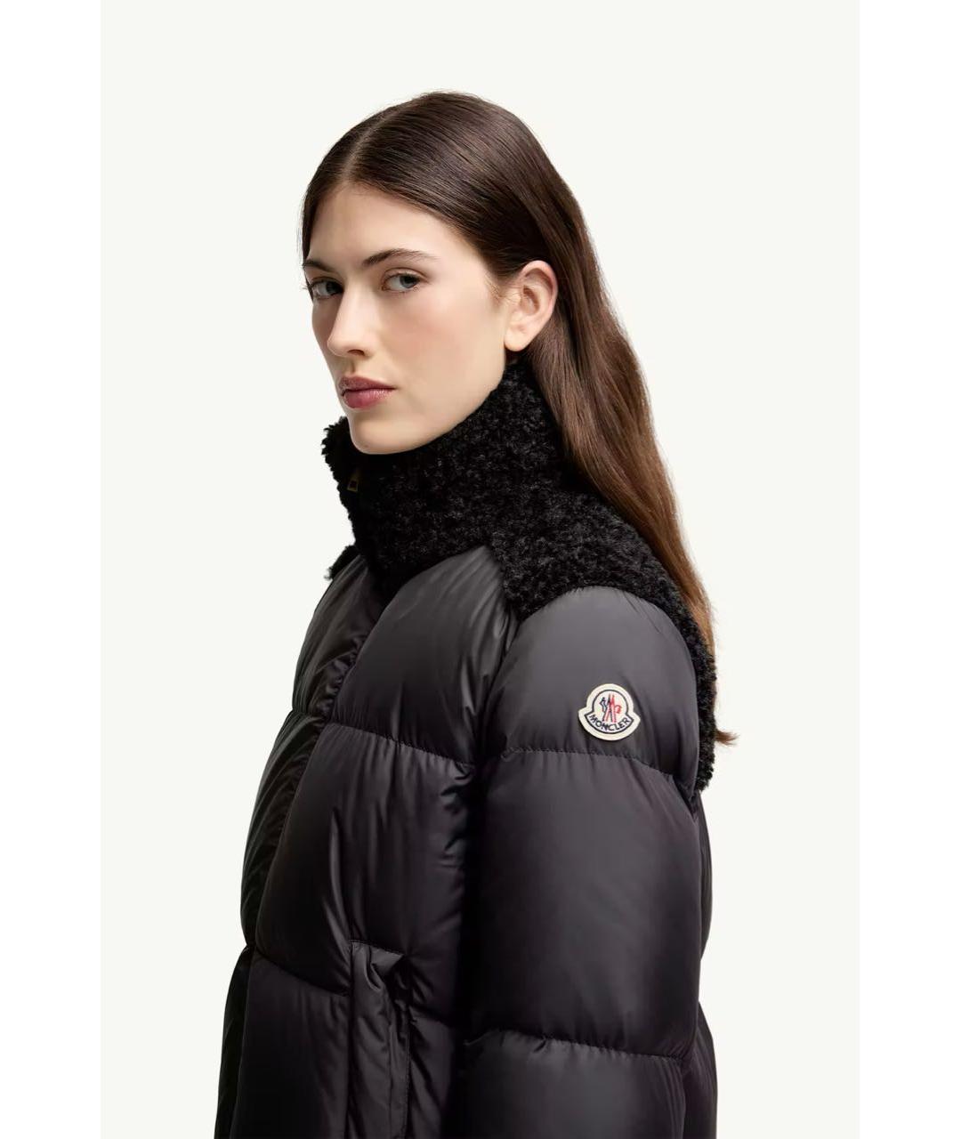 MONCLER Черный пуховик, фото 2