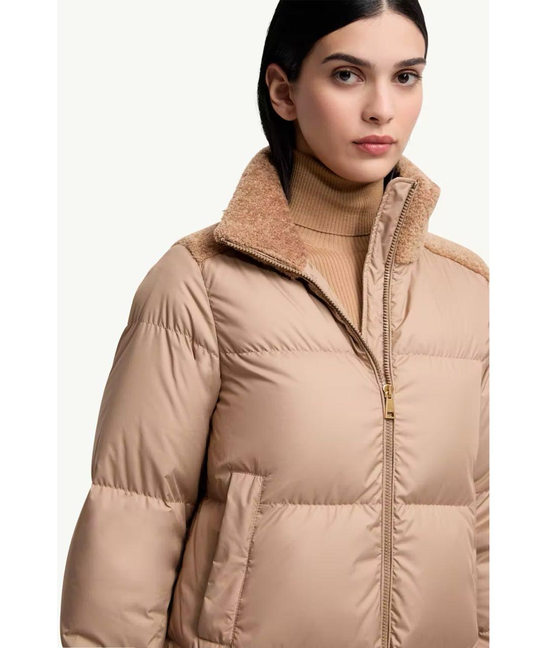 MONCLER Бежевый пуховик, фото 4