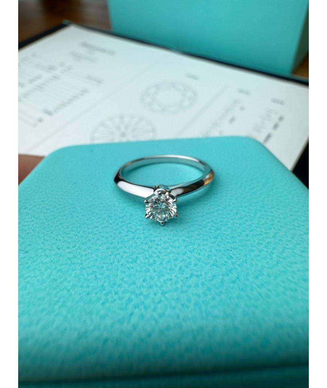 TIFFANY&CO Белое платиновое кольцо, фото 7