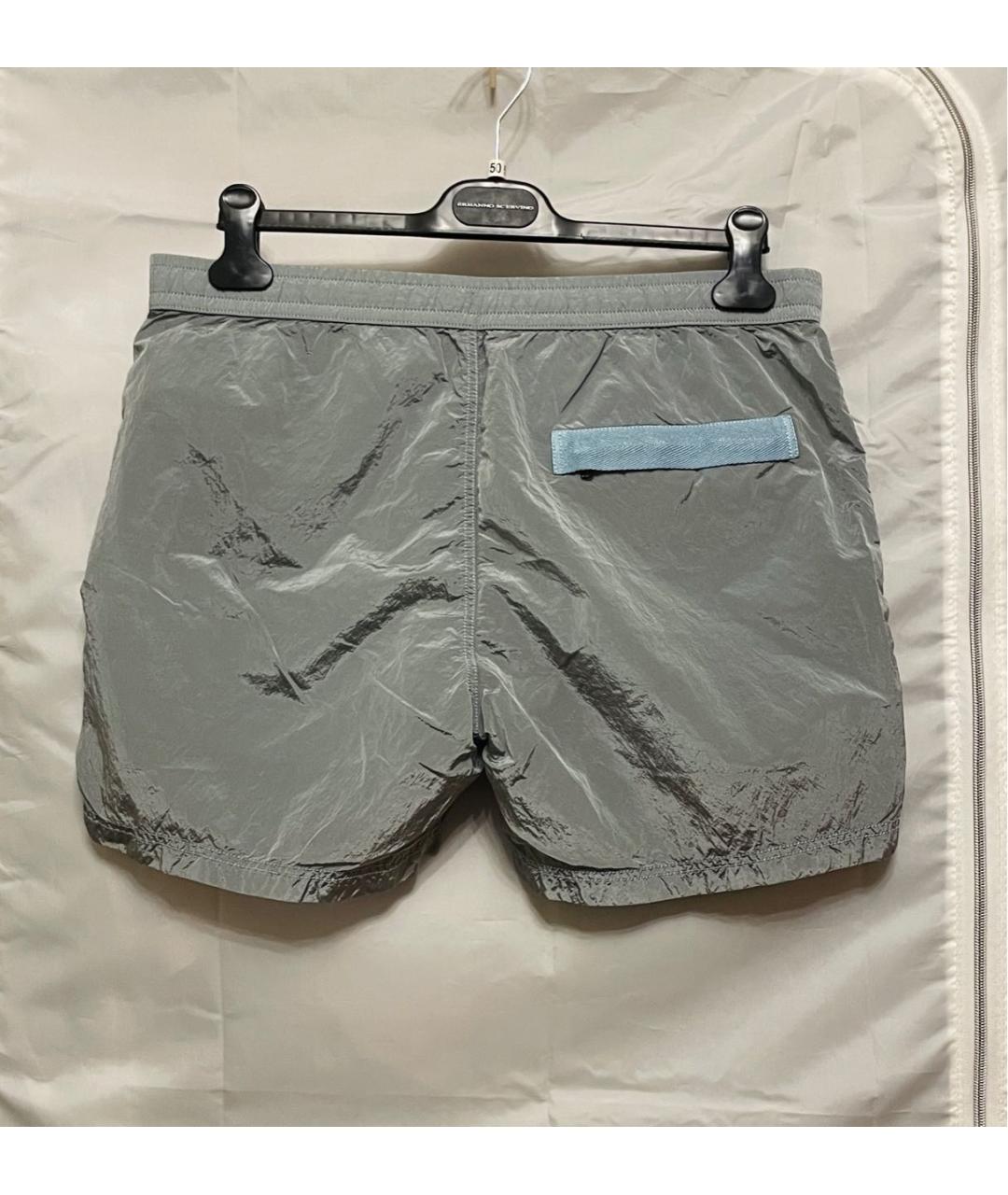 STONE ISLAND Бирюзовые полиамидовые шорты, фото 2