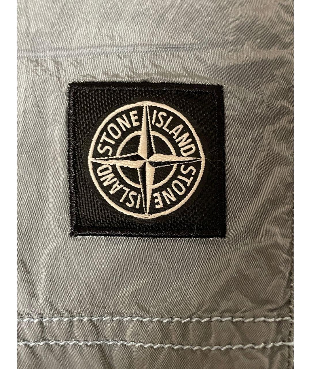 STONE ISLAND Бирюзовые полиамидовые шорты, фото 4
