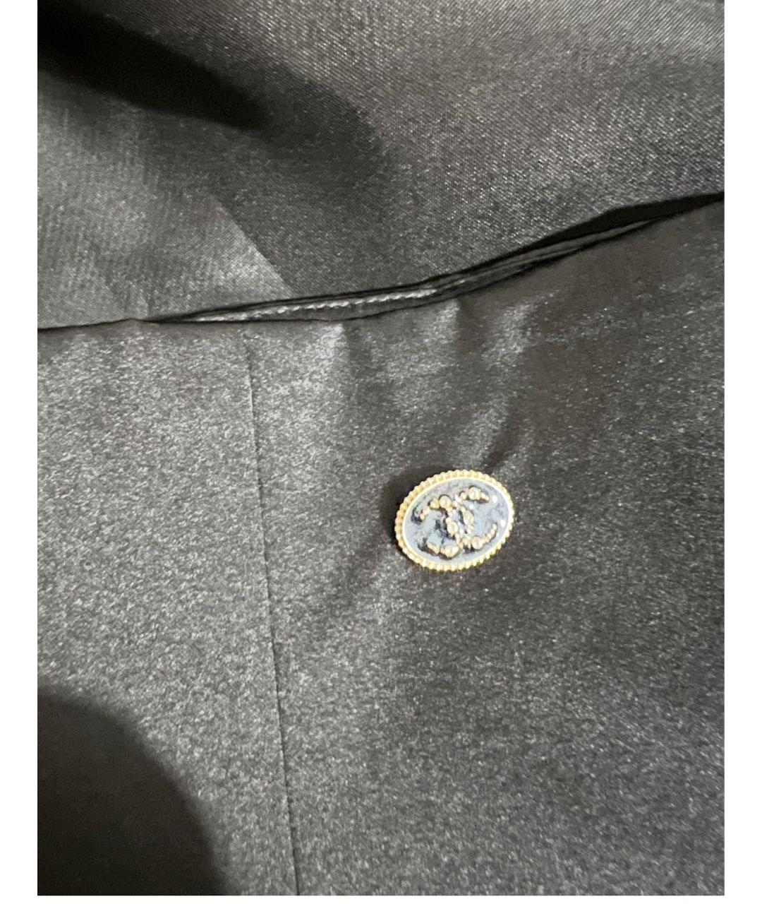 CHANEL Черная шелковая юбка миди, фото 7