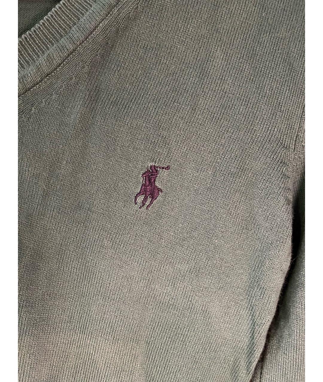 POLO RALPH LAUREN Зеленый хлопковый джемпер / свитер, фото 4