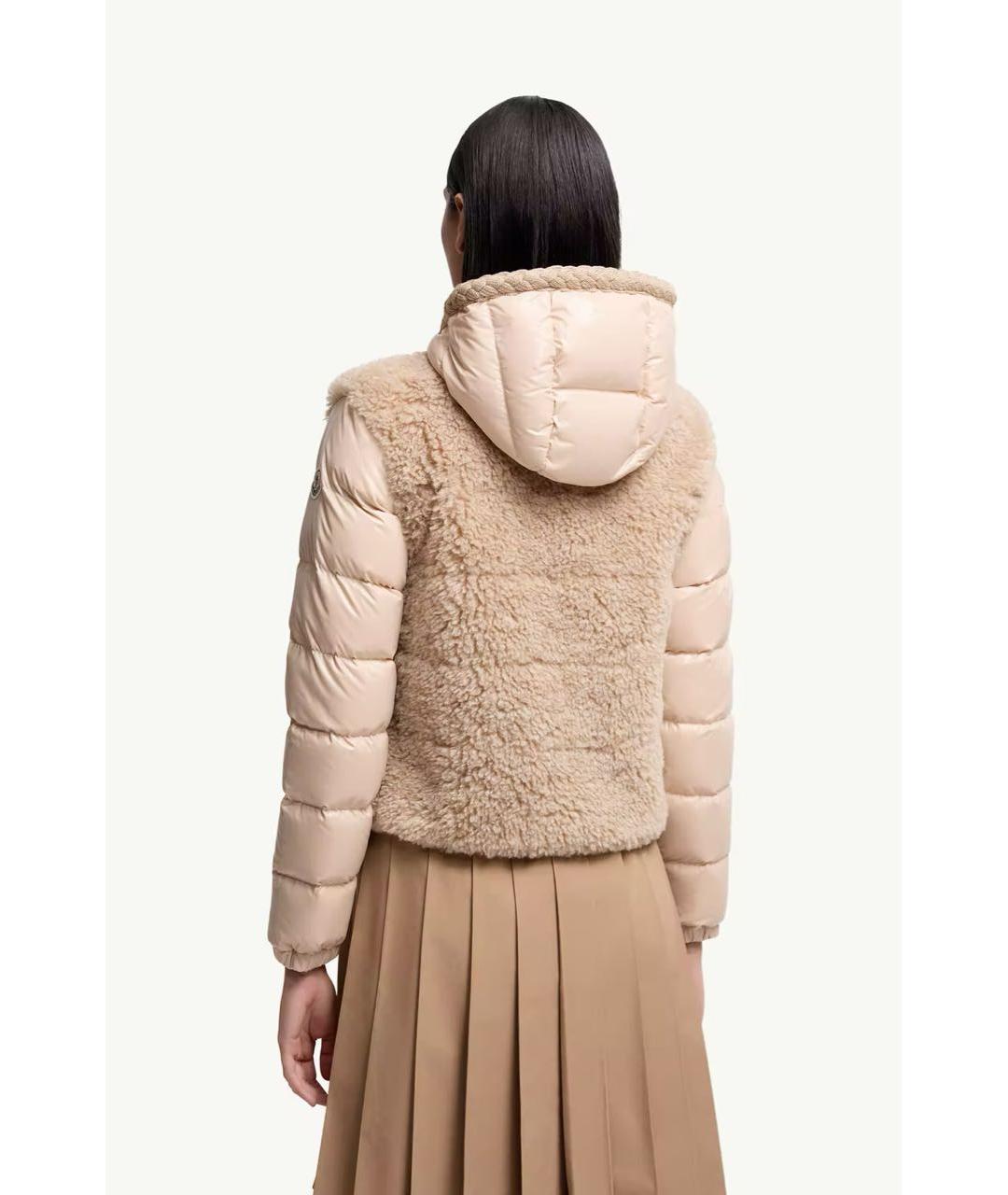 MONCLER Бежевый пуховик, фото 3