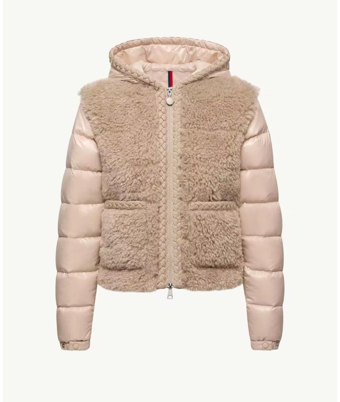 MONCLER Бежевый пуховик, фото 5