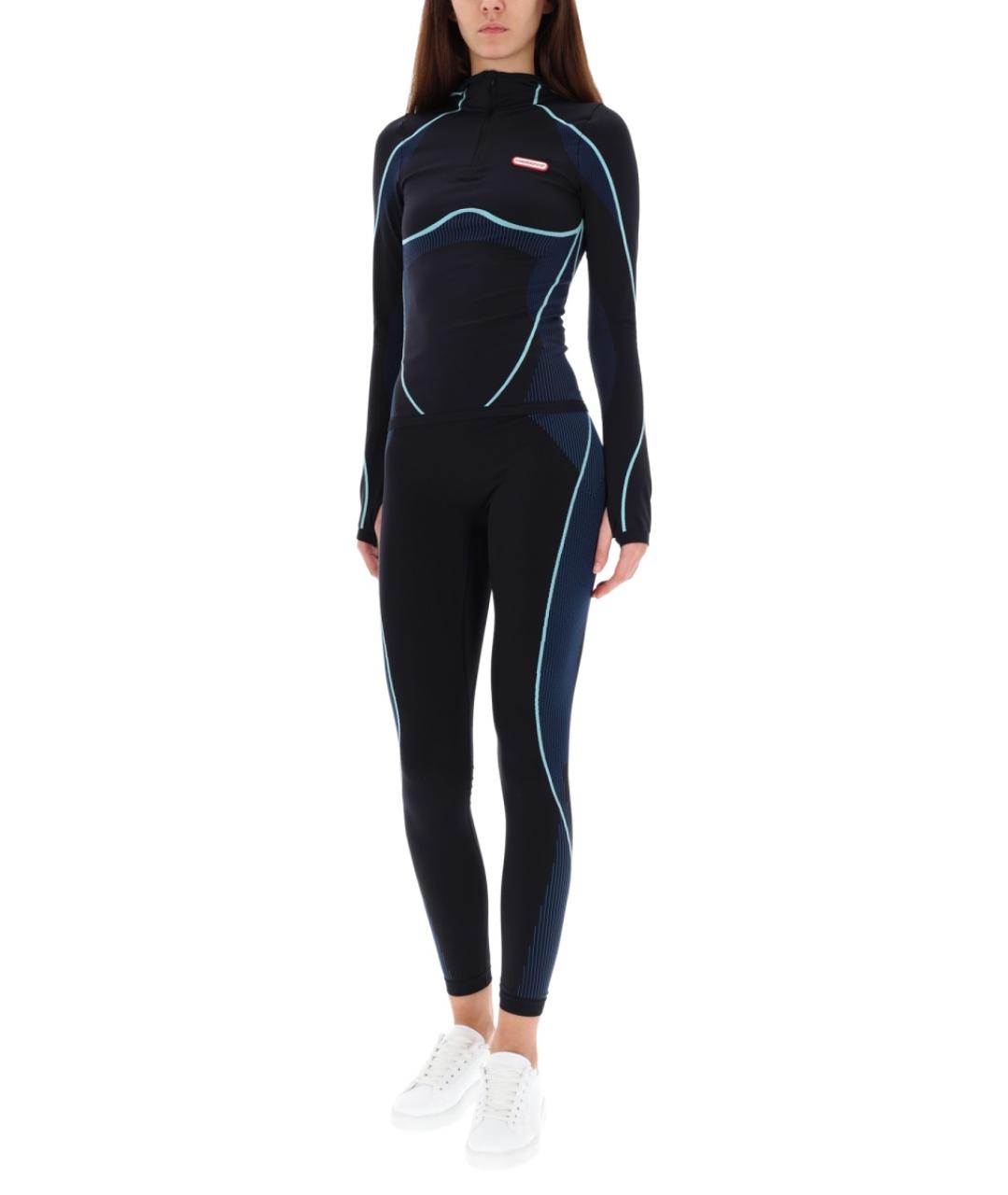 CASABLANCA Синие полиамидовые леггинсы и велосипедки, фото 2