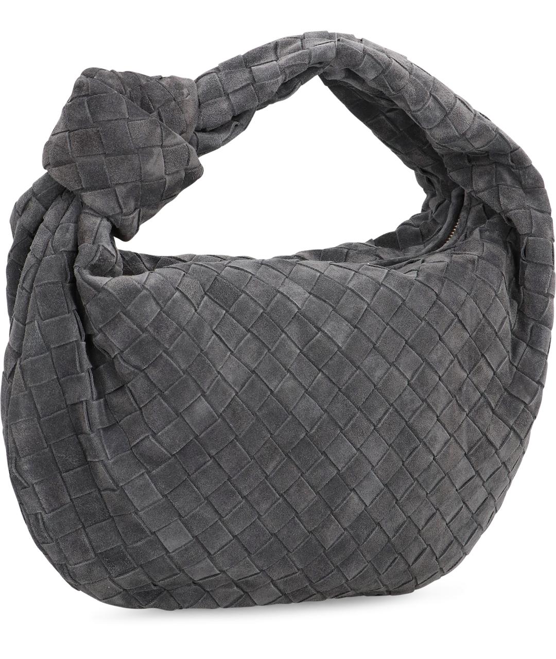 BOTTEGA VENETA Серая кожаная сумка с короткими ручками, фото 3