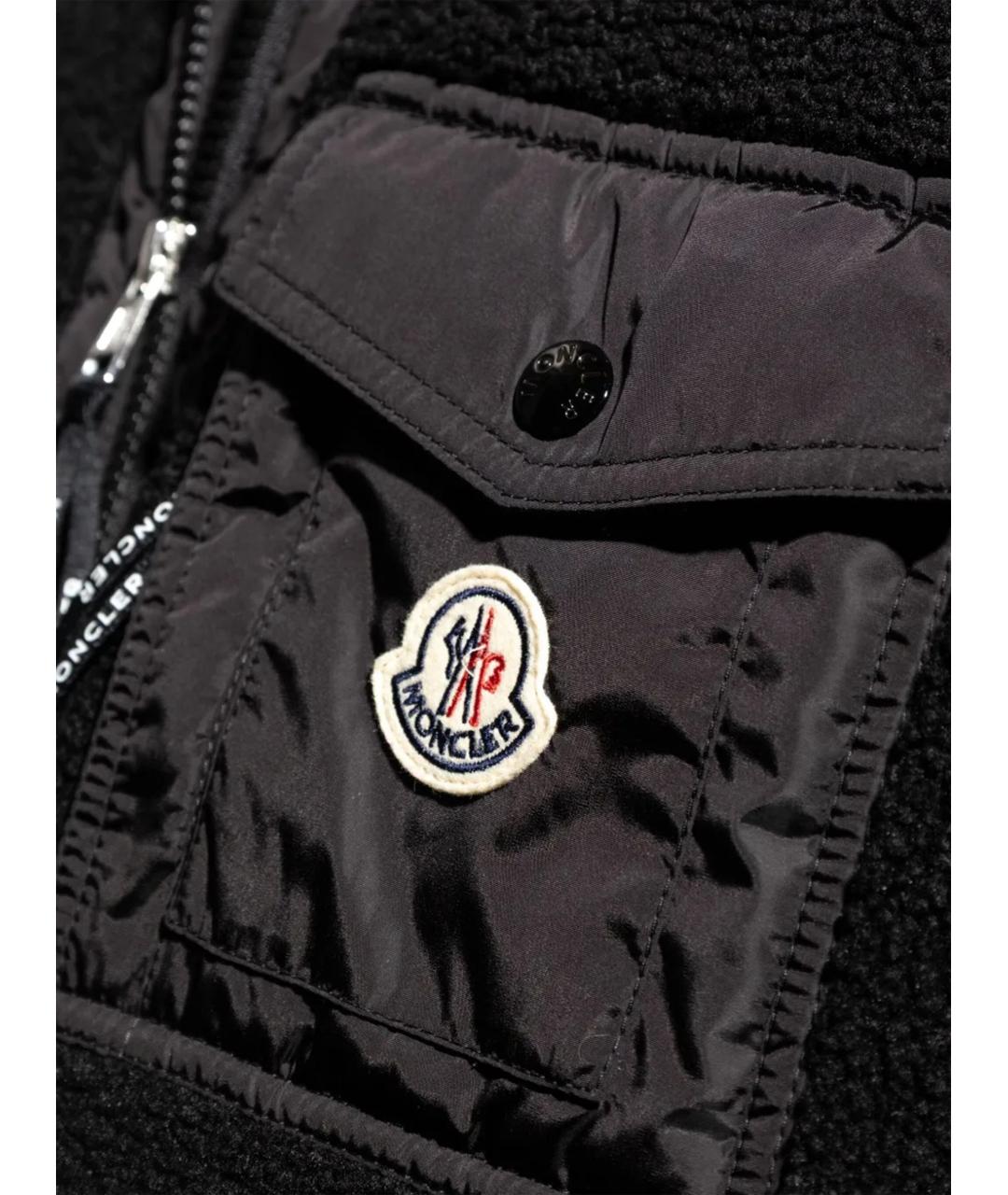 MONCLER Черная полиэстеровая куртка, фото 5