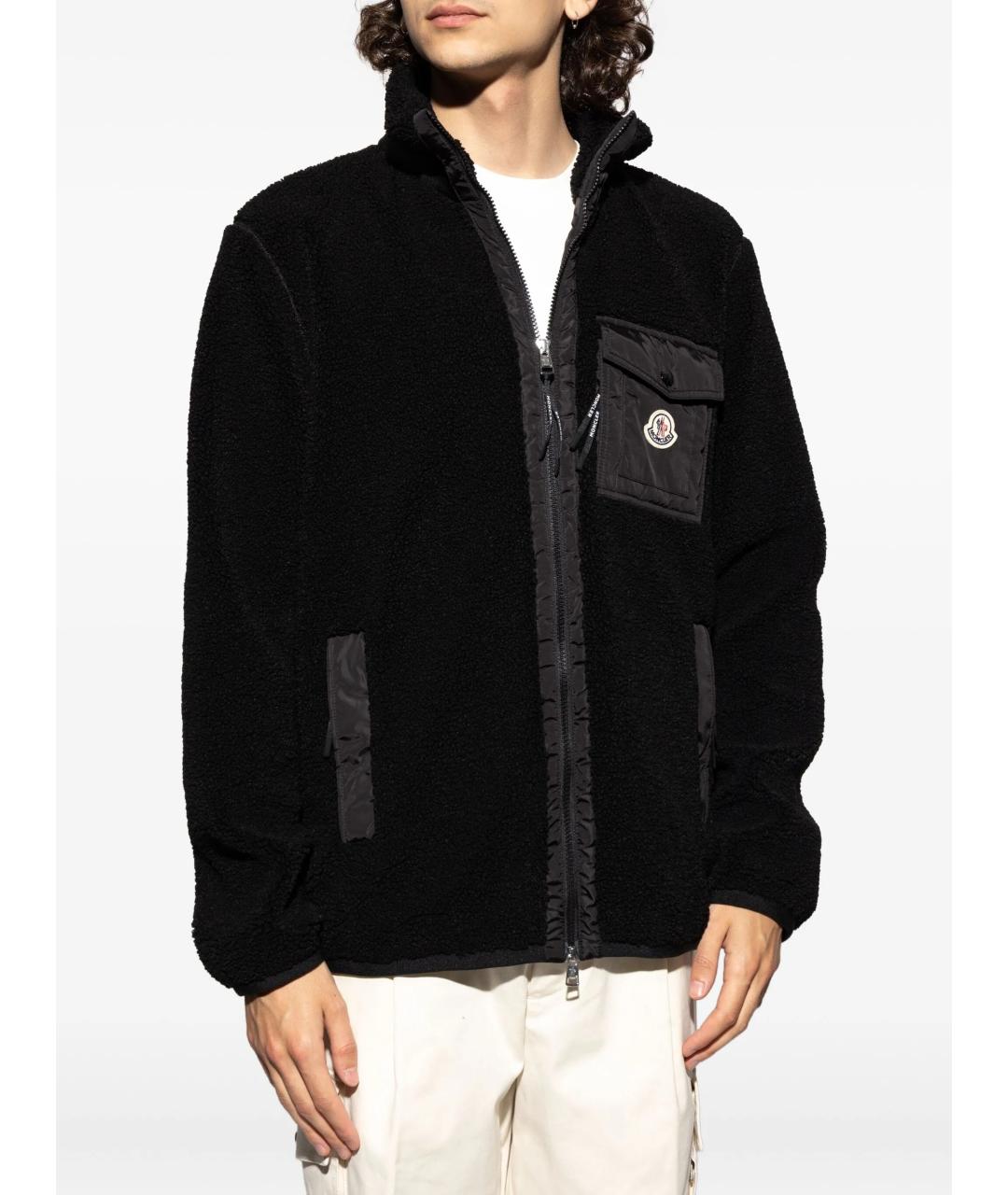 MONCLER Черная полиэстеровая куртка, фото 3