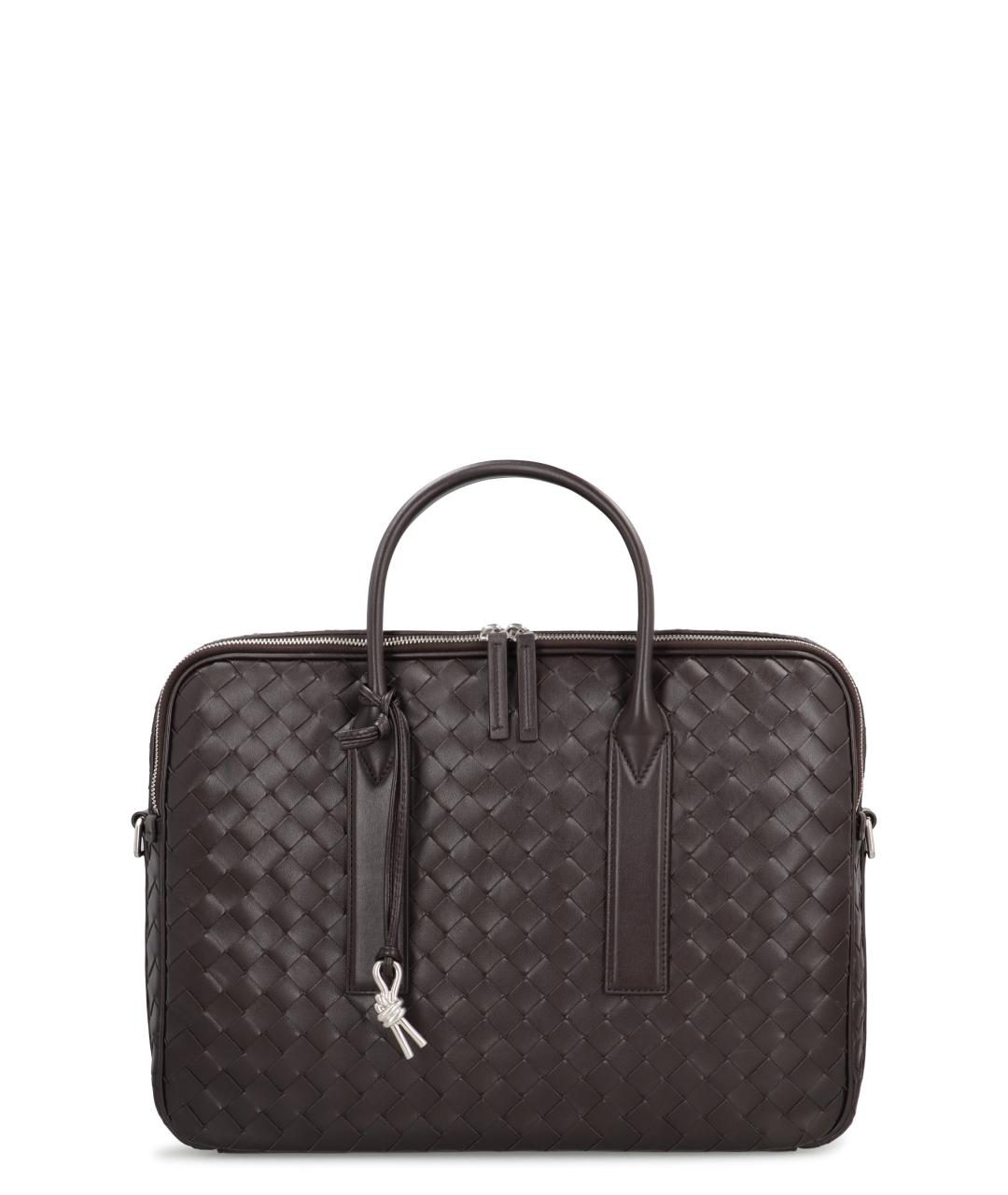 BOTTEGA VENETA Коричневый портфель, фото 1