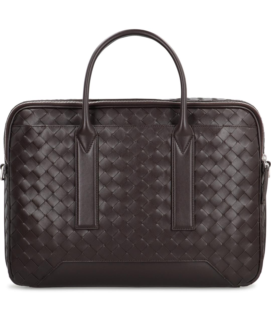 BOTTEGA VENETA Коричневый портфель, фото 4