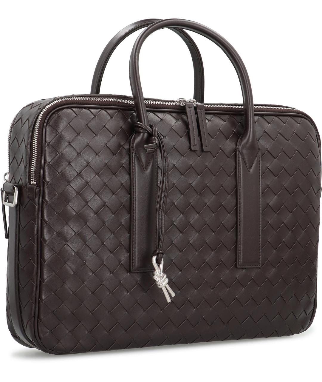 BOTTEGA VENETA Коричневый портфель, фото 3