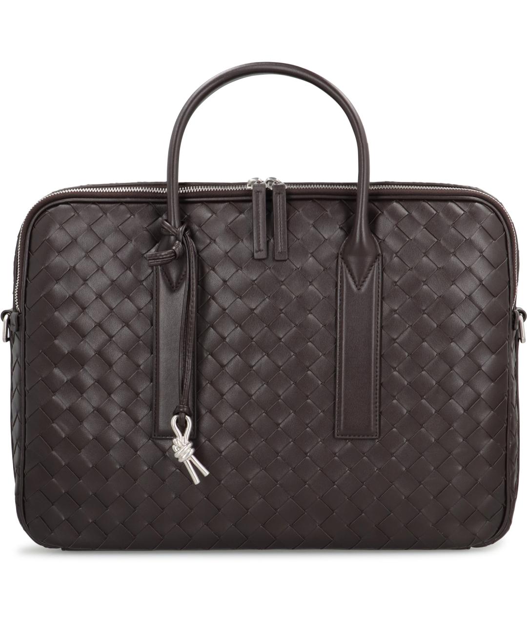 BOTTEGA VENETA Коричневый портфель, фото 2
