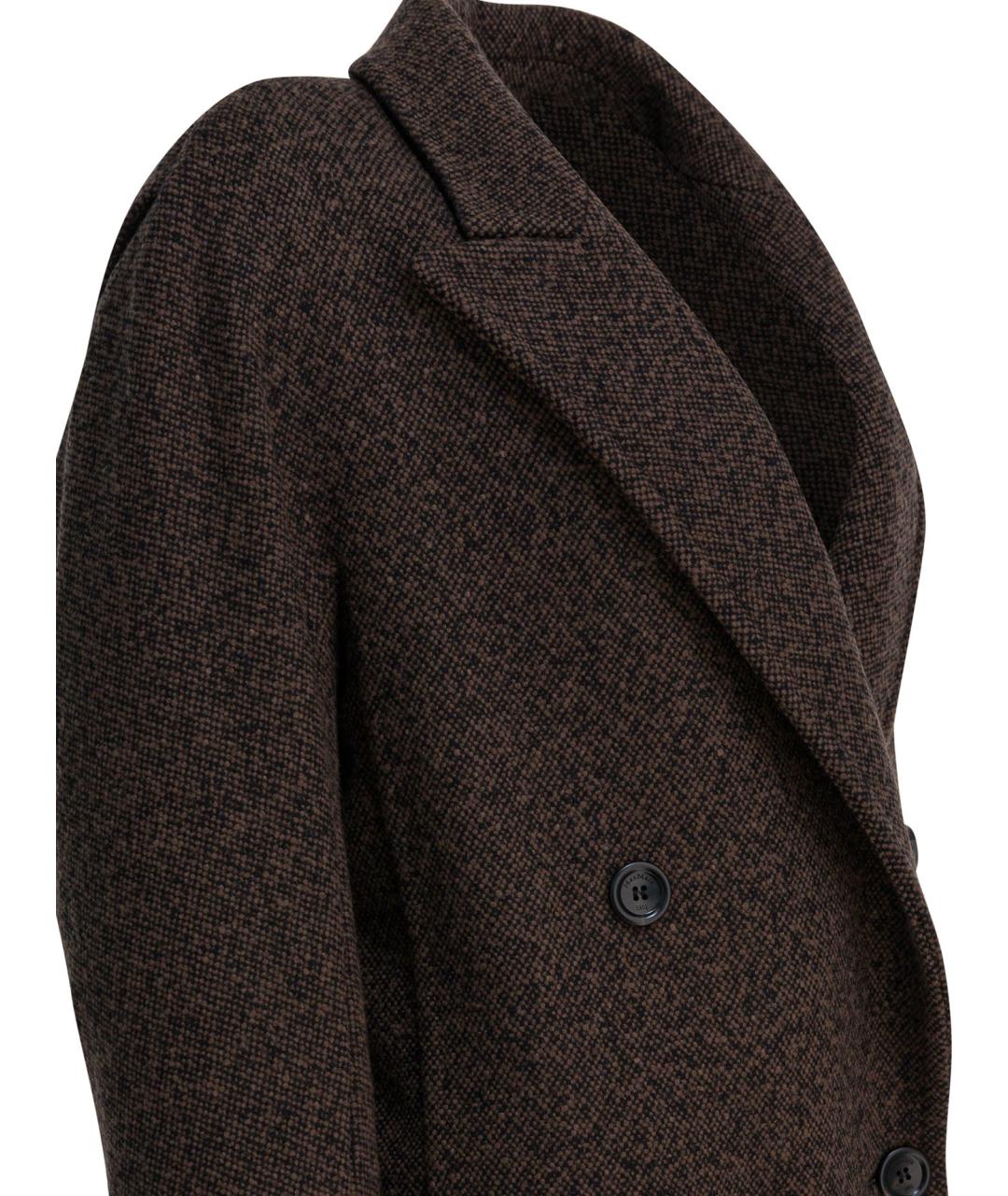 MAX MARA Коричневое шерстяное пальто, фото 4