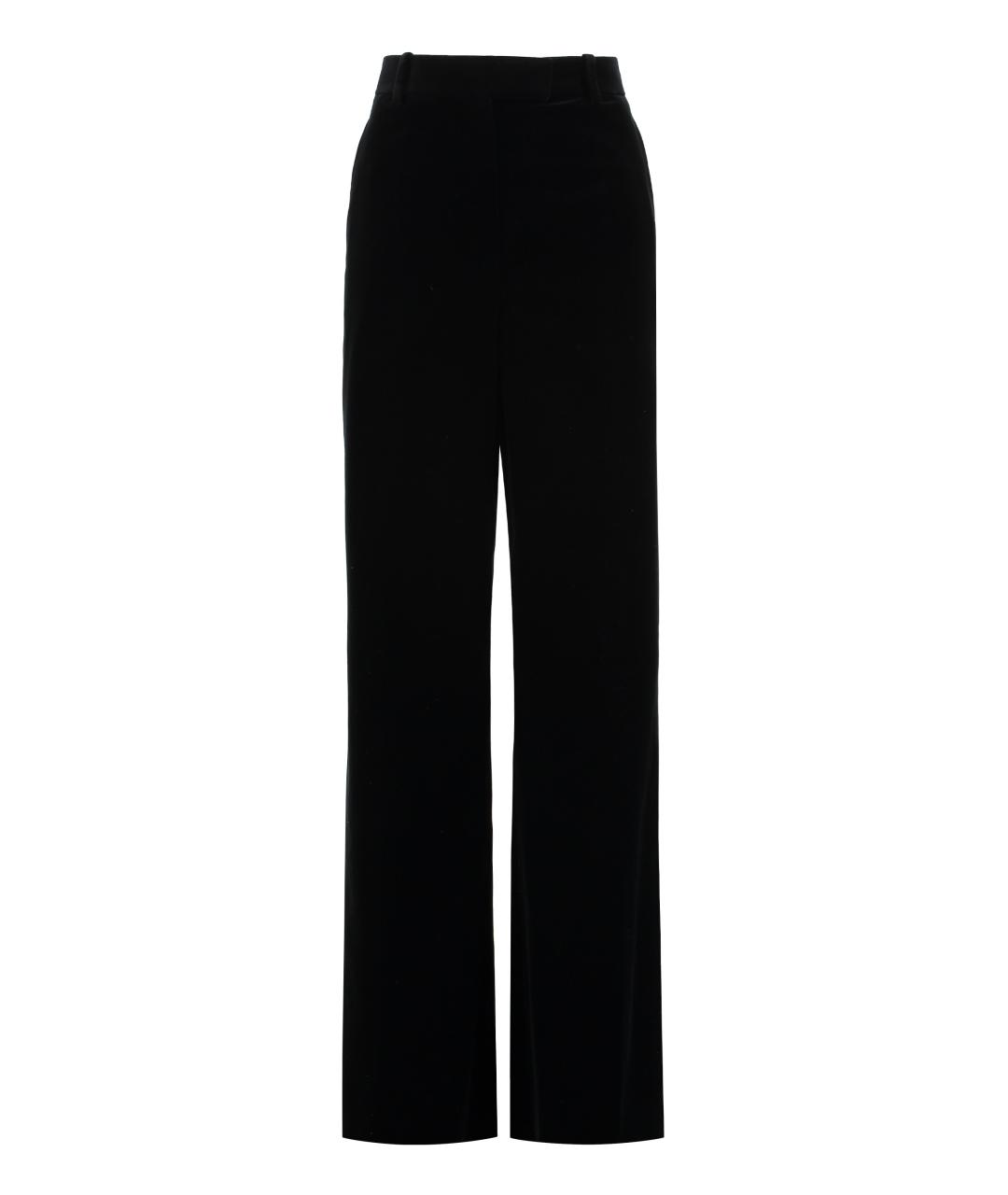 VALENTINO Черные хлопковые прямые брюки, фото 1