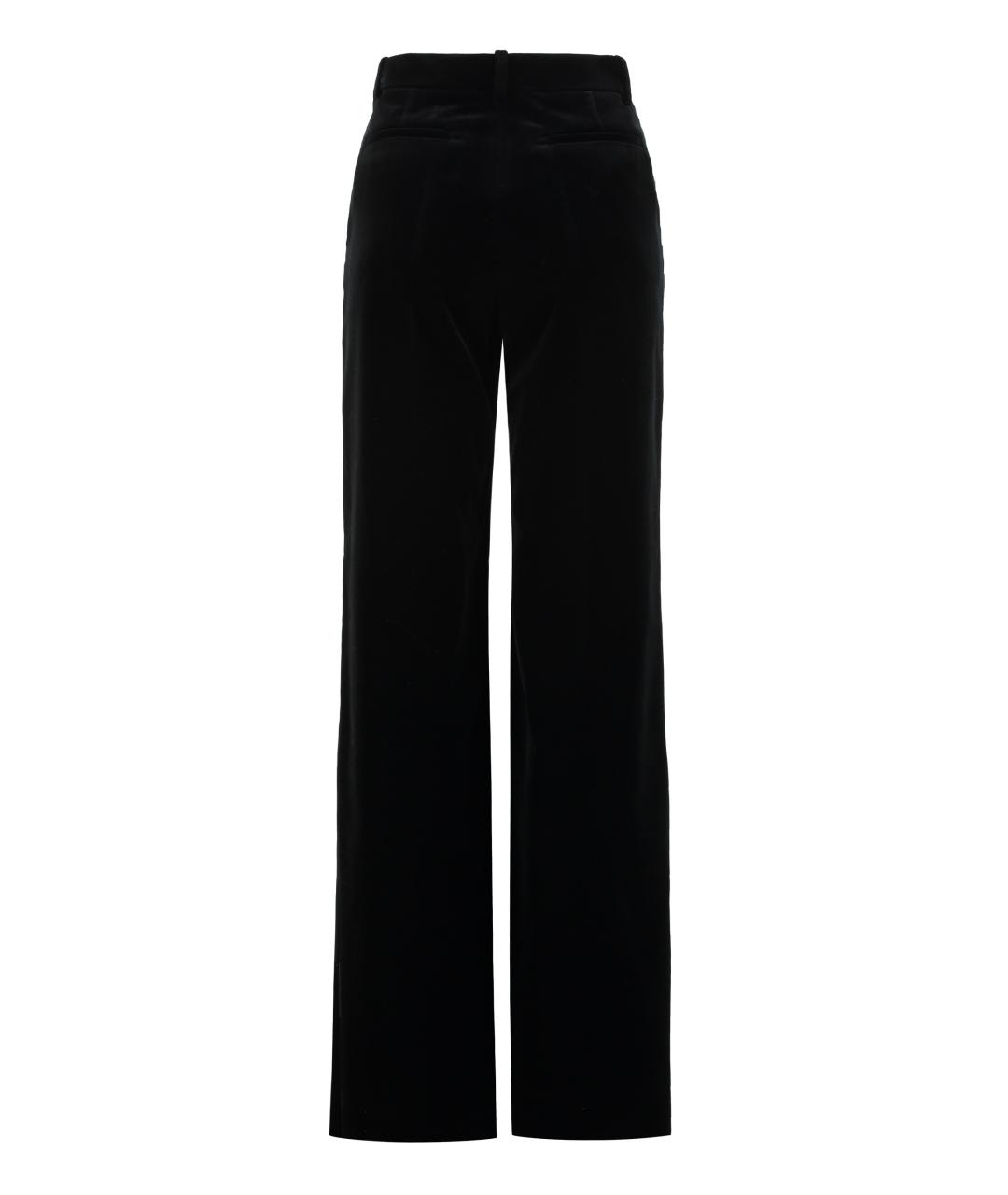 VALENTINO Черные хлопковые прямые брюки, фото 2